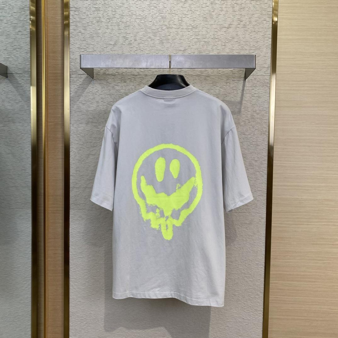 Balenciaga Hi There + Dripley T-Shirt Medium Fit In Dirty White - DopestKickz