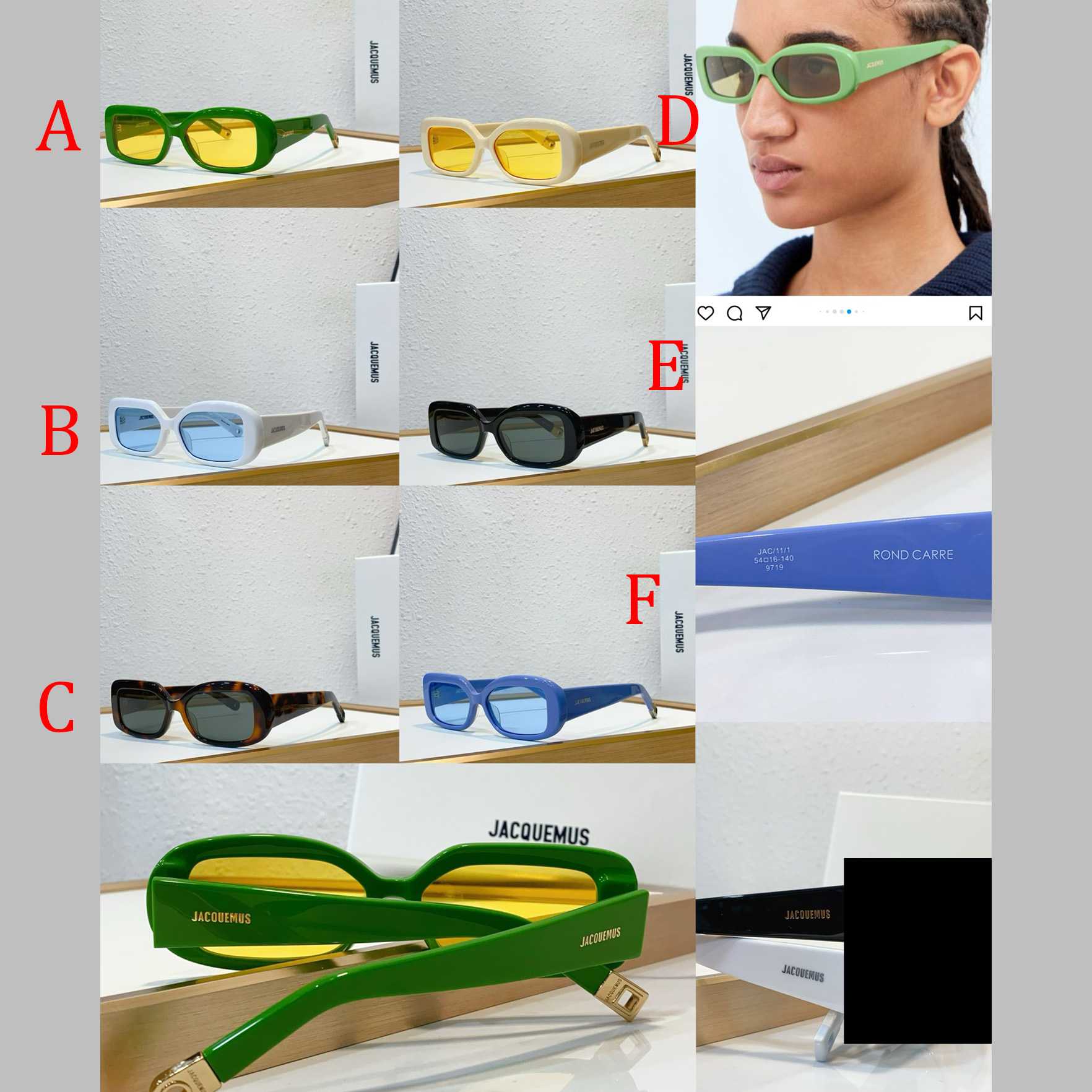 Jacquemus ROND CARRE Sunglasses - DopestKickz