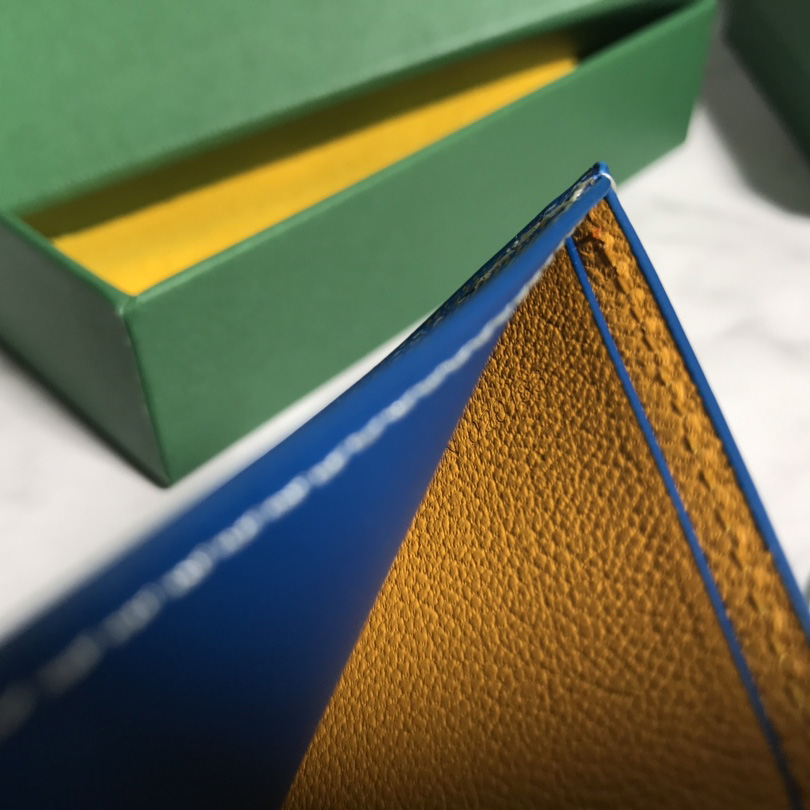 Goyard Short 8 Card Slots Billfold Wallet Blue - DopestKickz