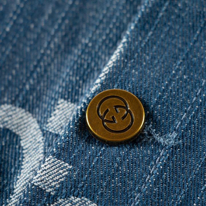 Gucci Jumbo GG Denim Shirt - DopestKickz