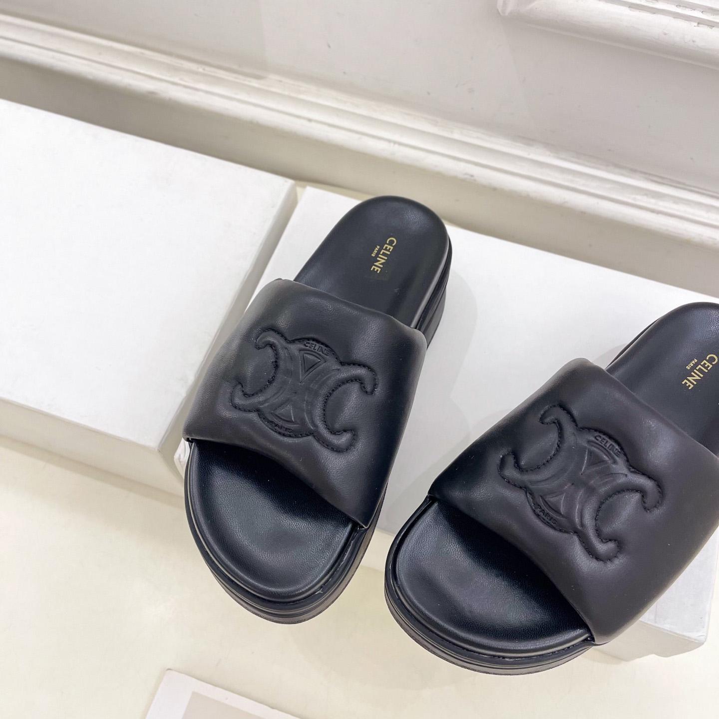 Celine Block Slide With Triomphe In Lambskin - DopestKickz