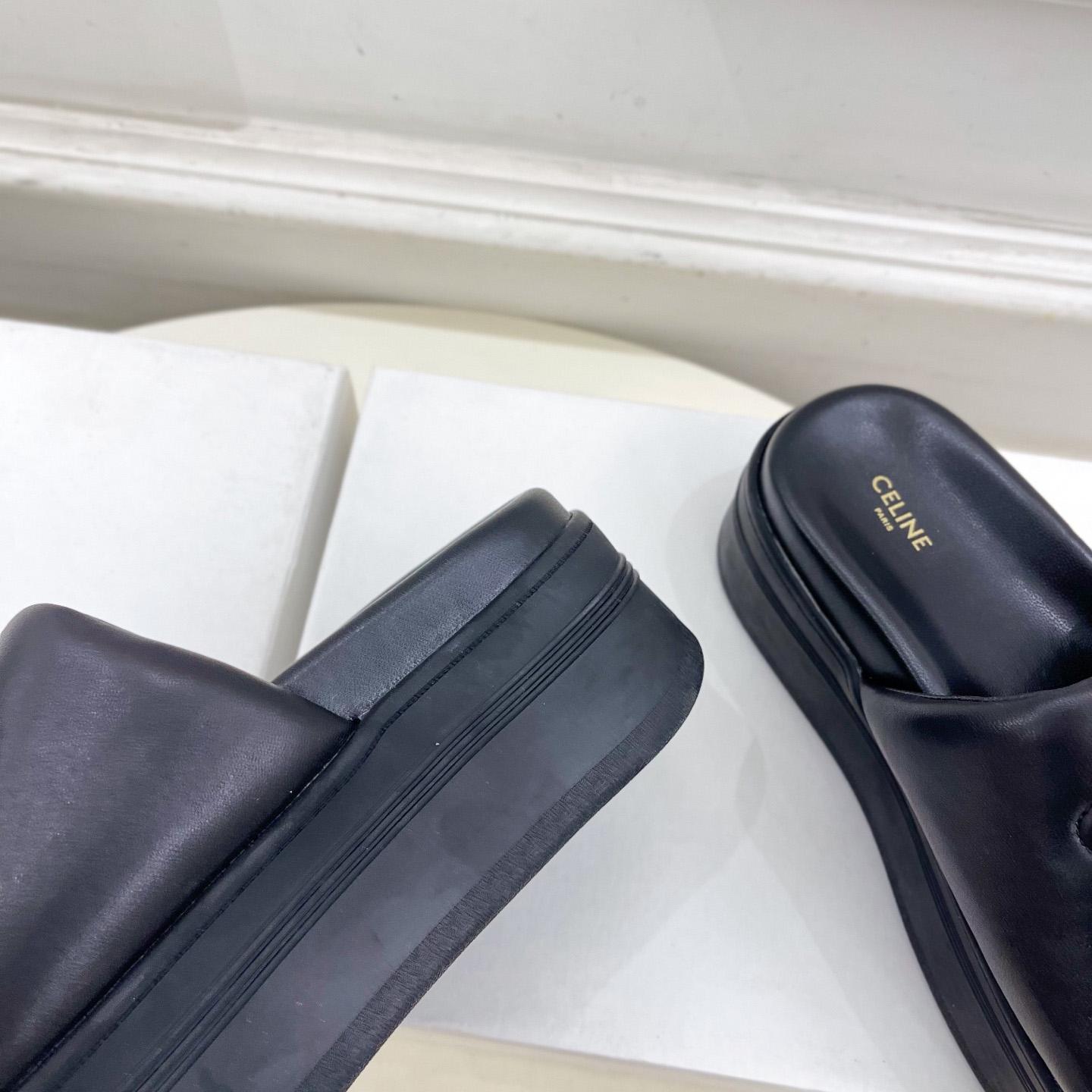 Celine Block Slide With Triomphe In Lambskin - DopestKickz