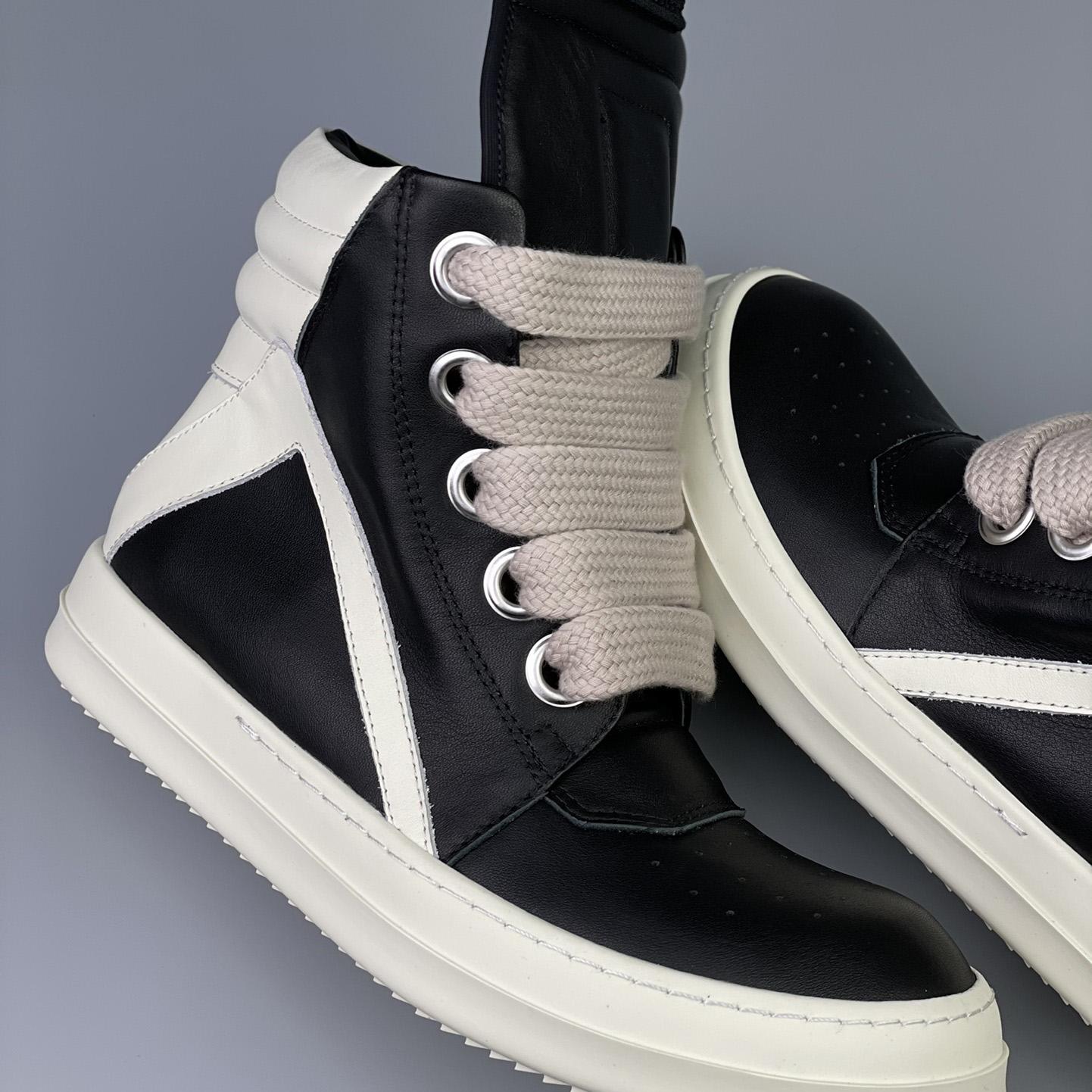 Rick Owens Geobasket High 'Black Milk' - DopestKickz