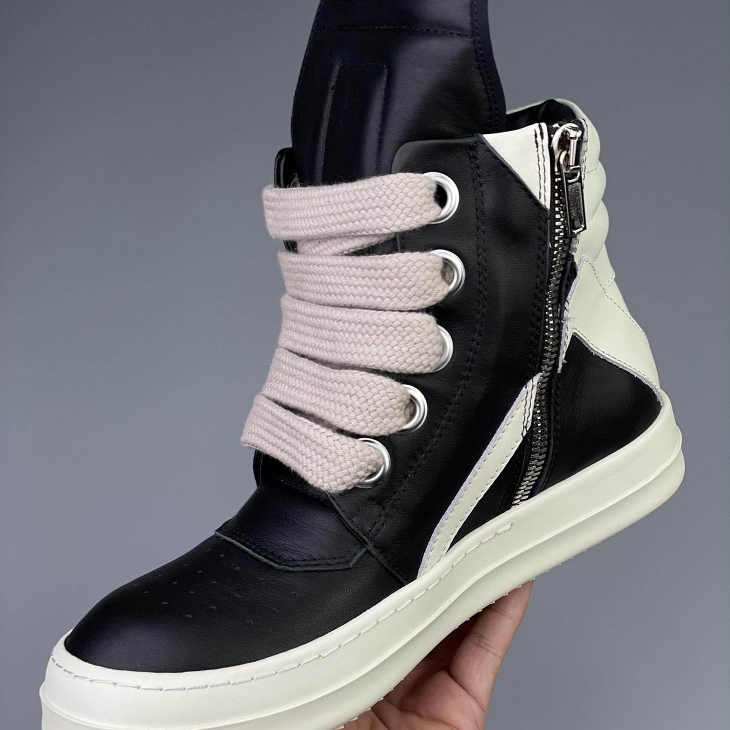 Rick Owens Geobasket High 'Black Milk' - DopestKickz