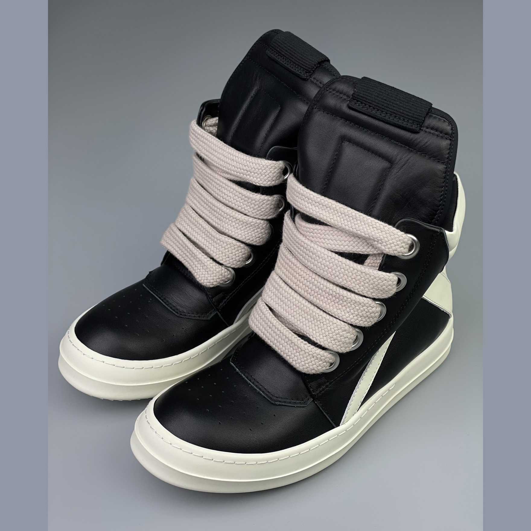 Rick Owens Geobasket High 'Black Milk' - DopestKickz