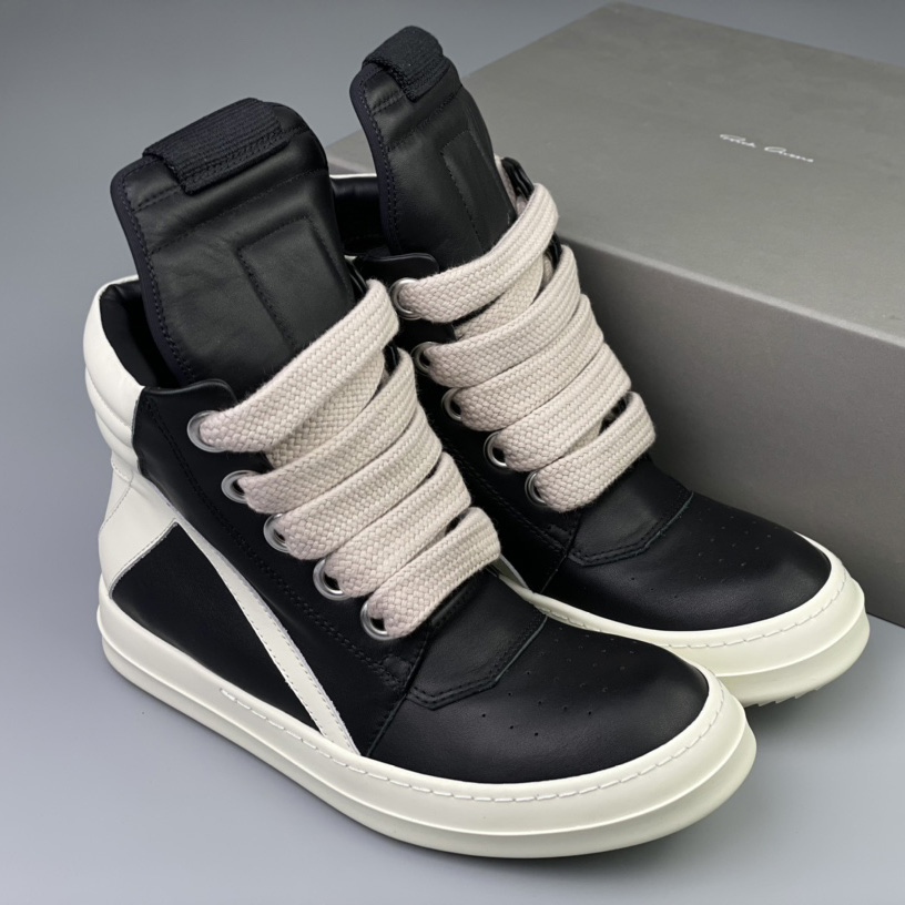 Rick Owens Geobasket High 'Black Milk' - DopestKickz