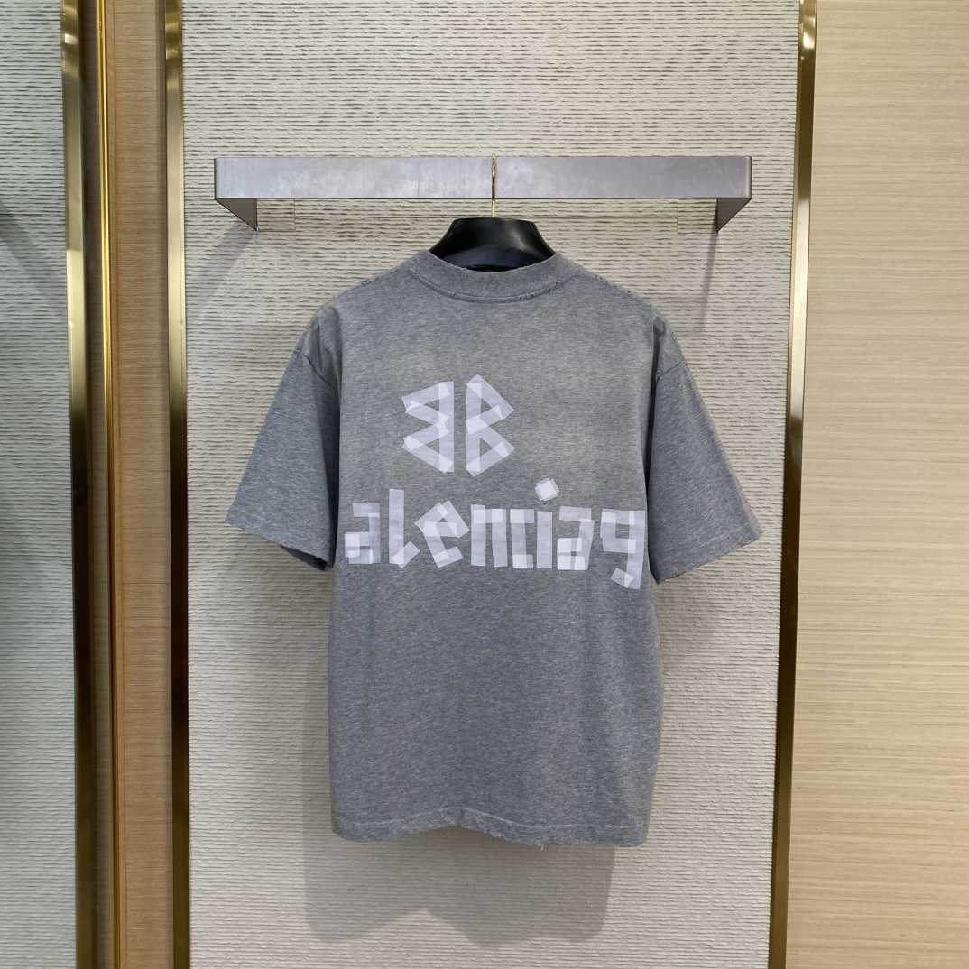 Balenciaga New Tape Type TR T-Shirt Medium Fit In Grey  - DopestKickz