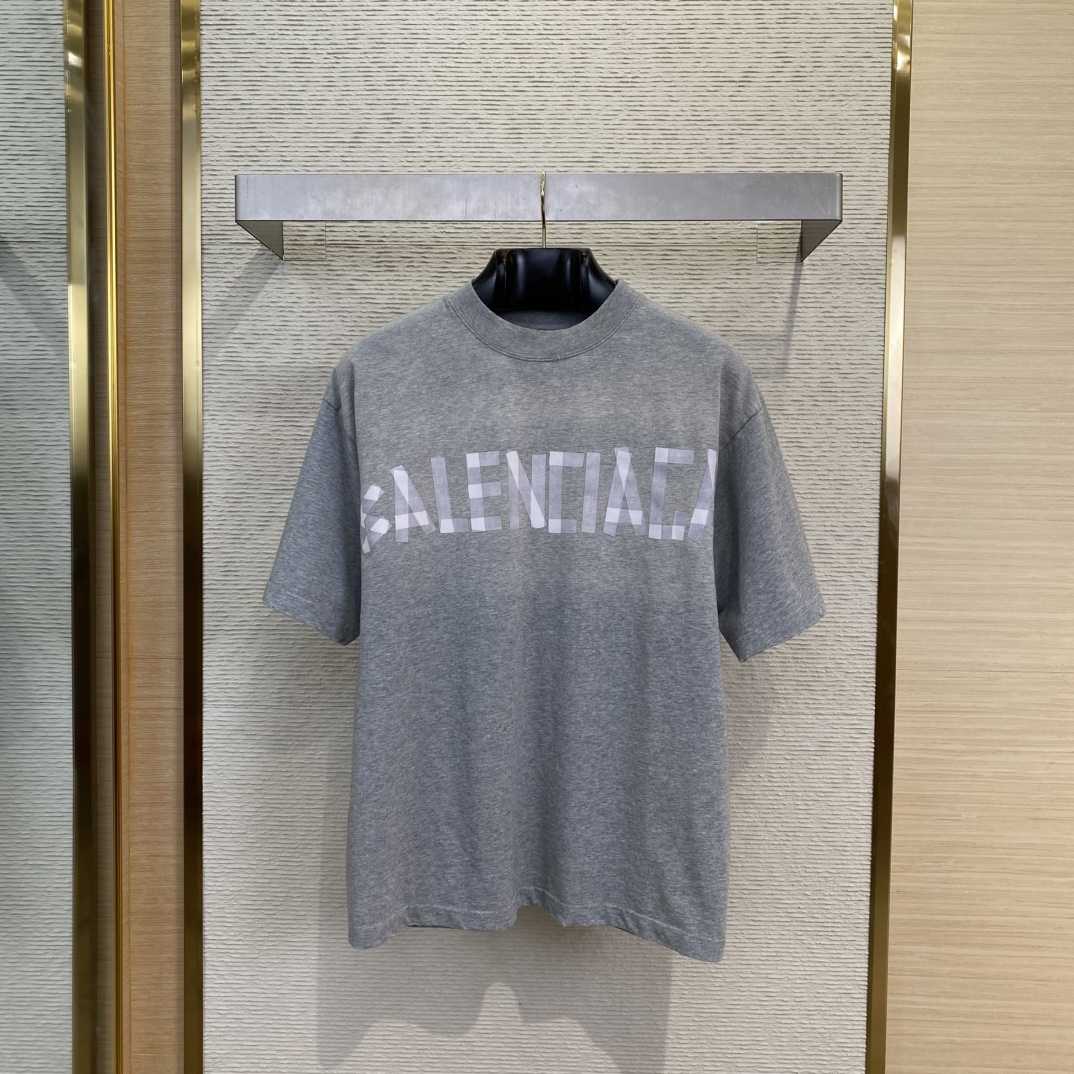 Balenciaga New Tape Type TR T-Shirt Medium Fit In Grey  - DopestKickz