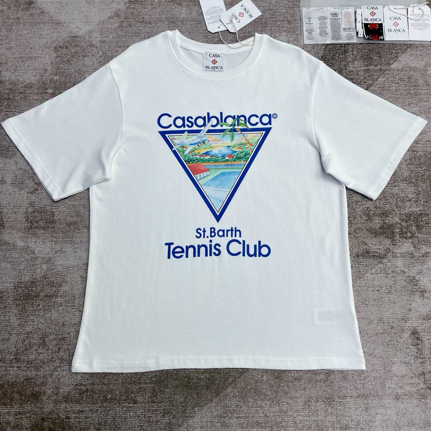 Casablanca Tennis Club Icon T-Shirt   C998 - DopestKickz