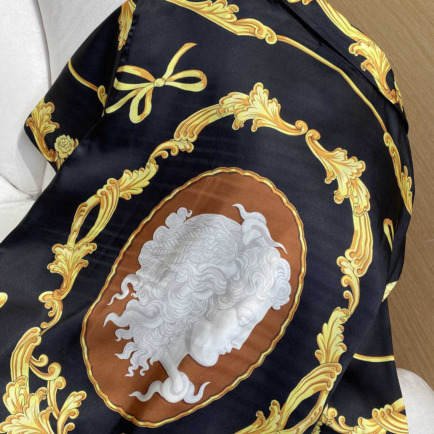 Versace Cameo Silk Shirt And Short - DopestKickz