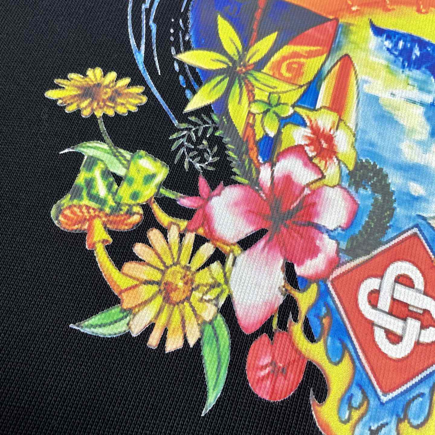 Casablanca Surf Trip Printed Tee - Black  C995 - DopestKickz