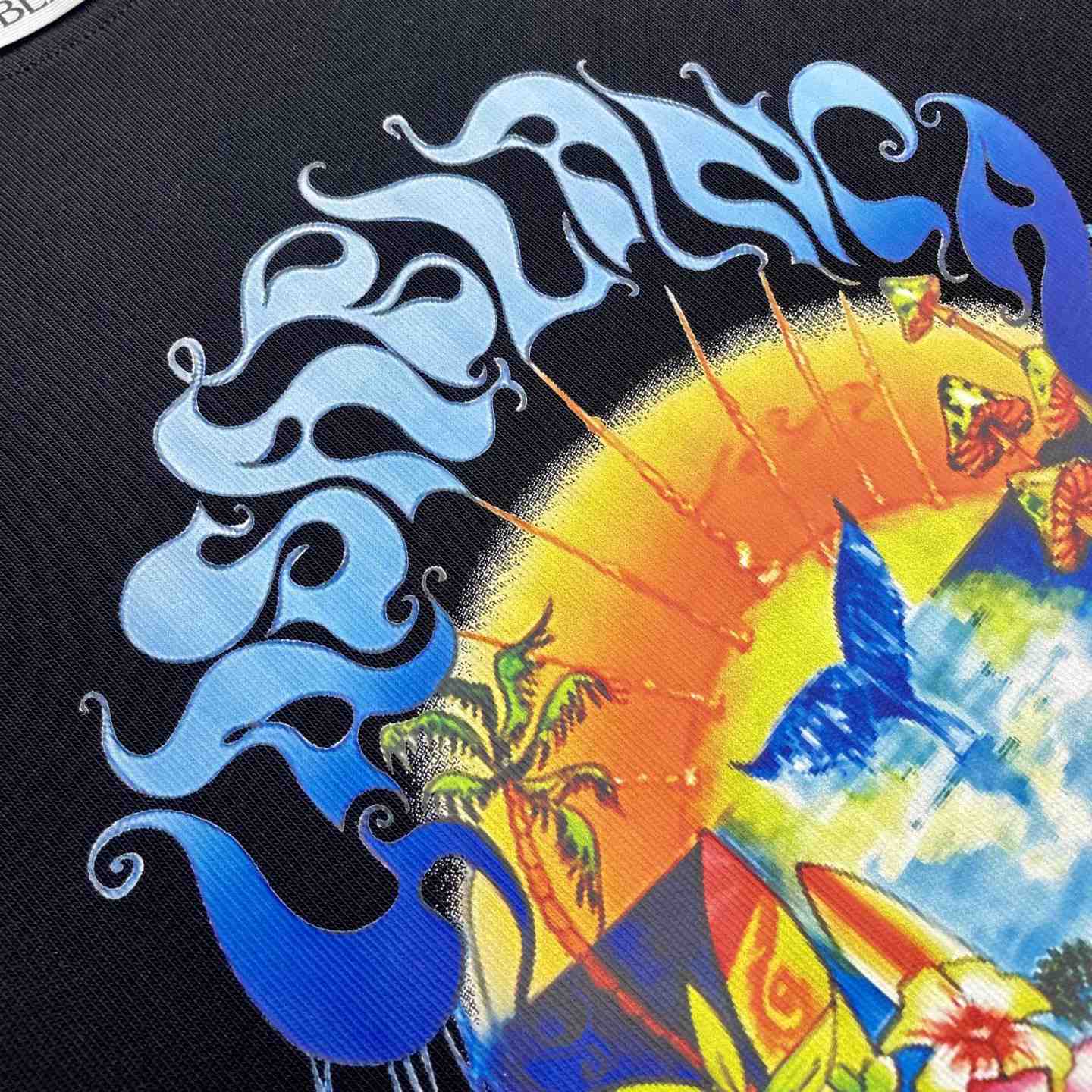 Casablanca Surf Trip Printed Tee - Black  C995 - DopestKickz