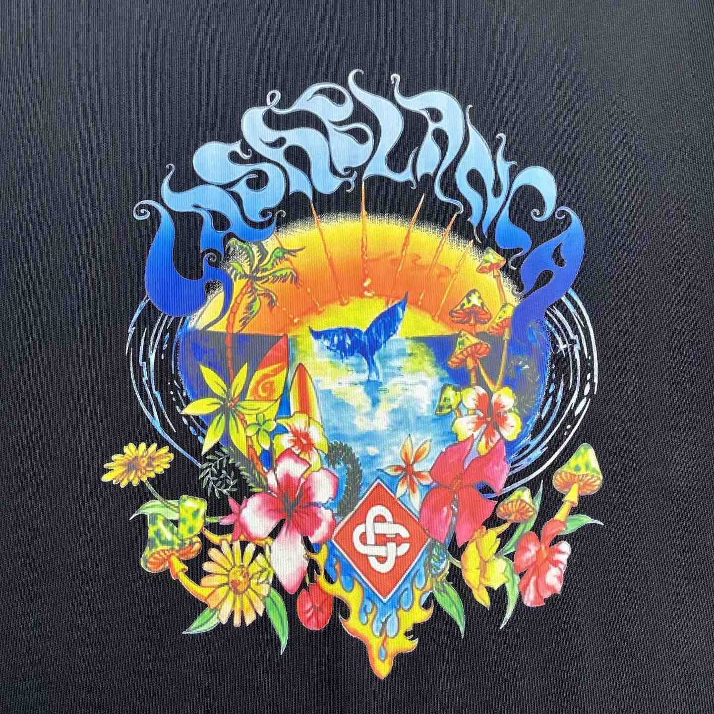 Casablanca Surf Trip Printed Tee - Black  C995 - DopestKickz