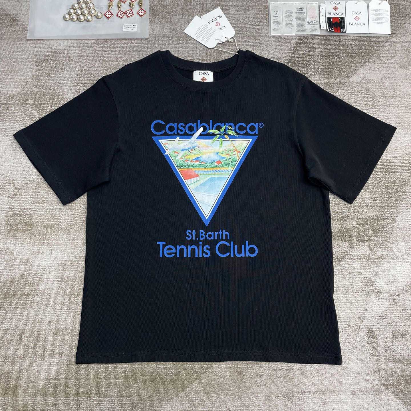 Casablanca Tennis Club Icon T-Shirt   C997 - DopestKickz