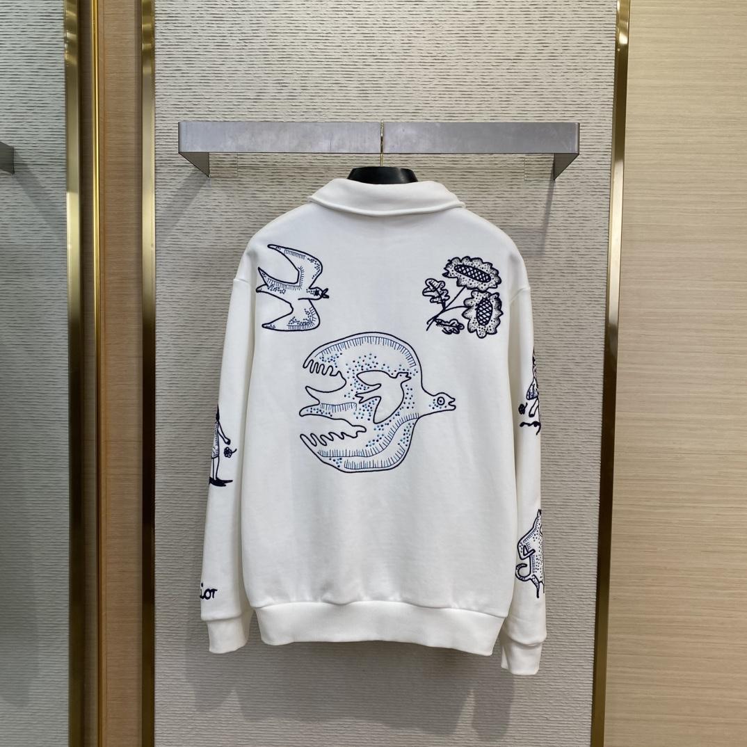 Dior Sweatshirt With Zipped Collar  - DopestKickz