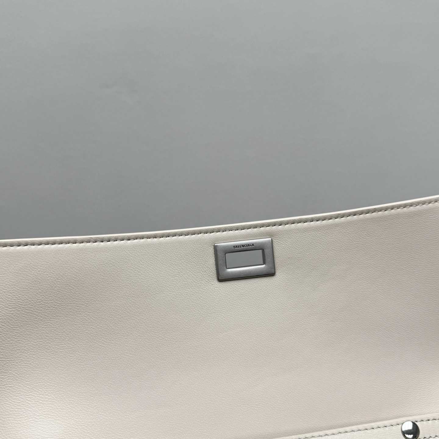 Balenciaga Bel Air Small Clutch On Strap In Almond  - DopestKickz