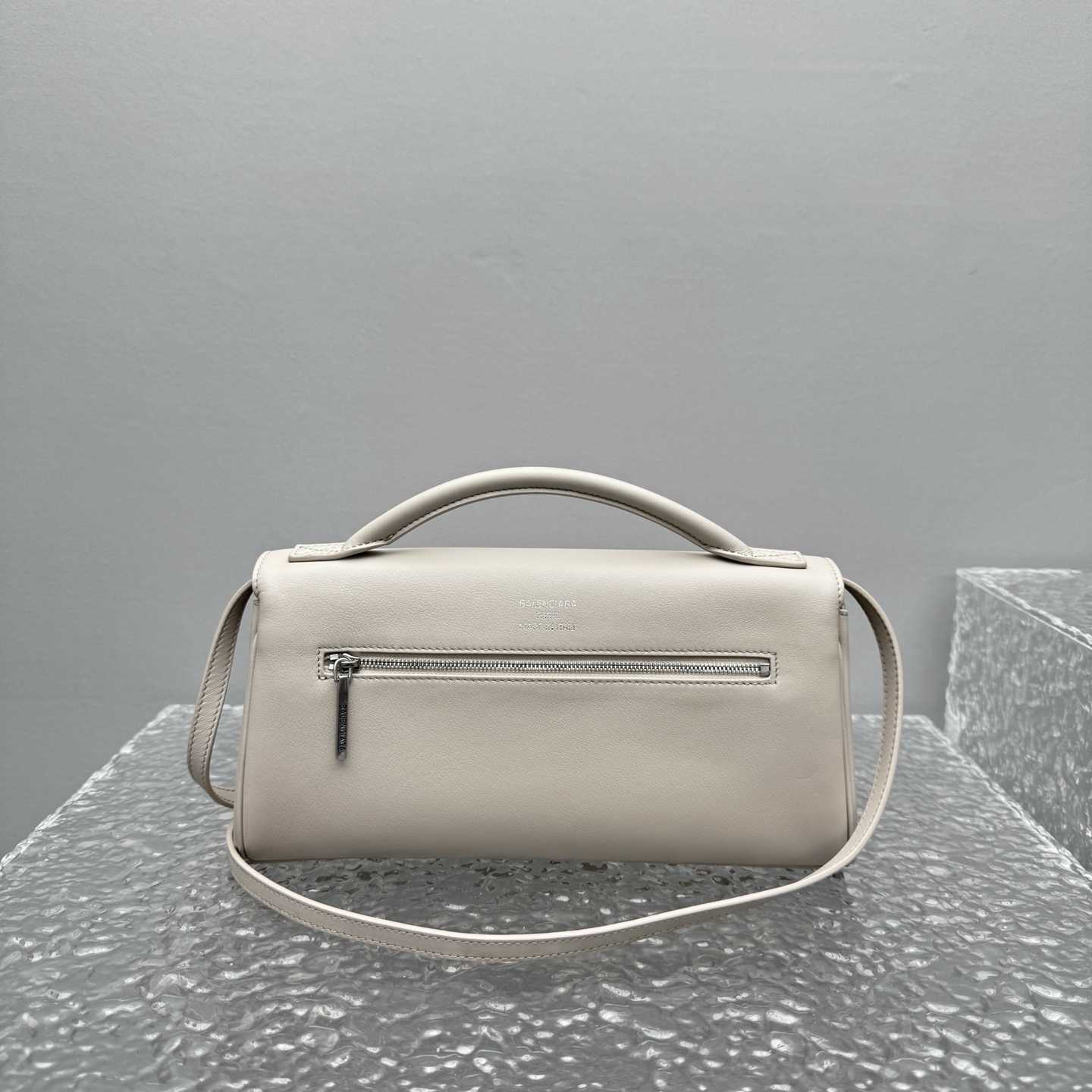 Balenciaga Bel Air Small Clutch On Strap In Almond  - DopestKickz