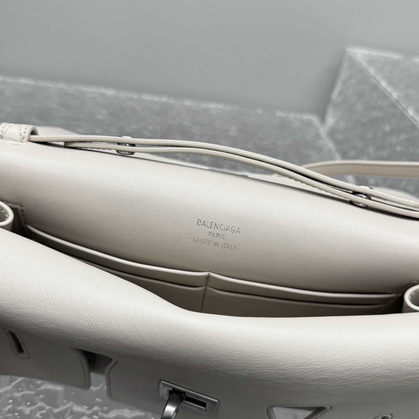 Balenciaga Bel Air Small Clutch On Strap In Almond  - DopestKickz