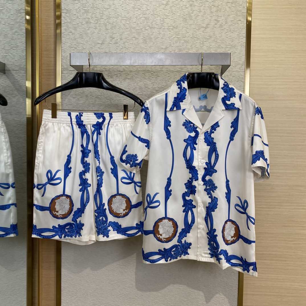 Versace Cameo Silk Shirt And Short - DopestKickz