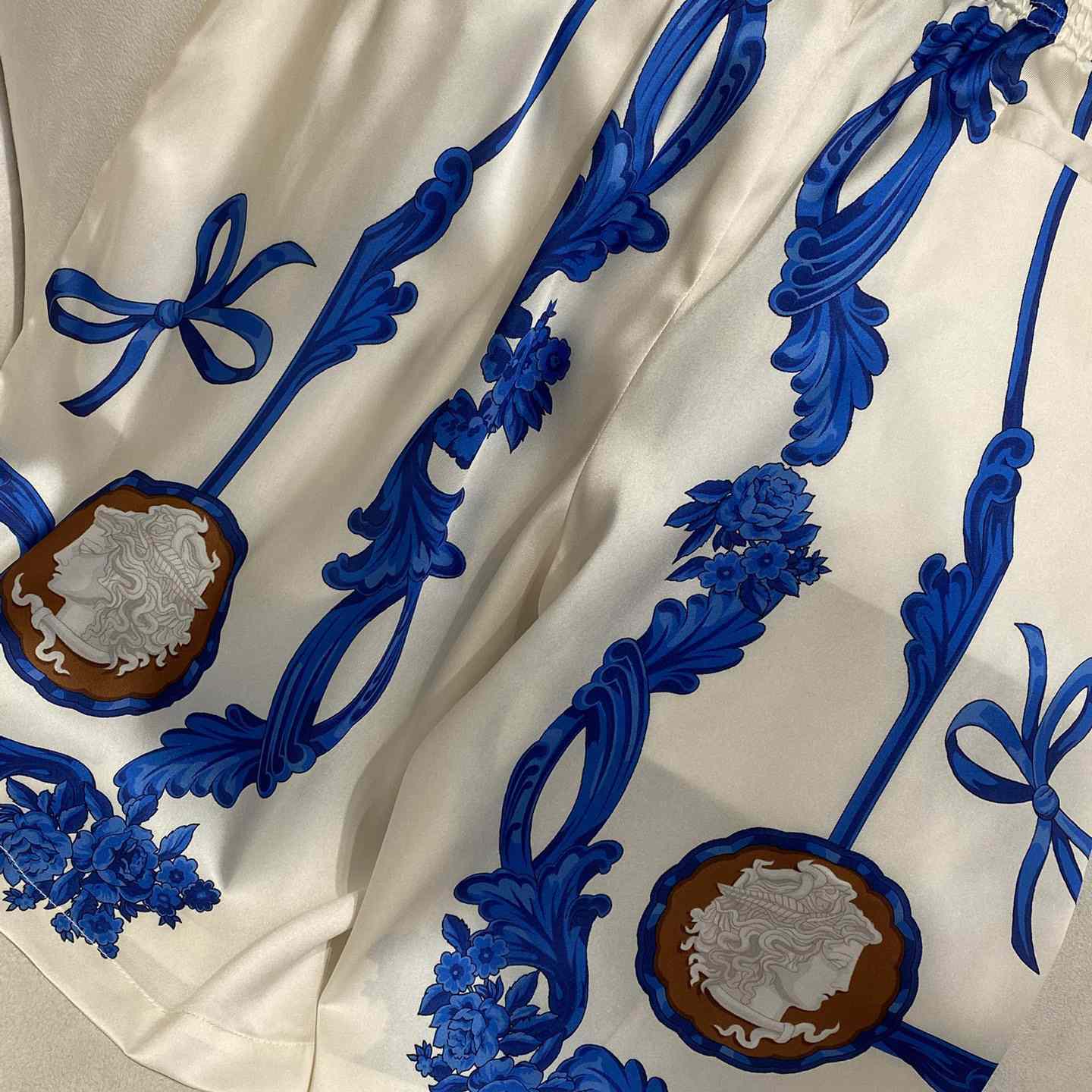 Versace Cameo Silk Shirt And Short - DopestKickz