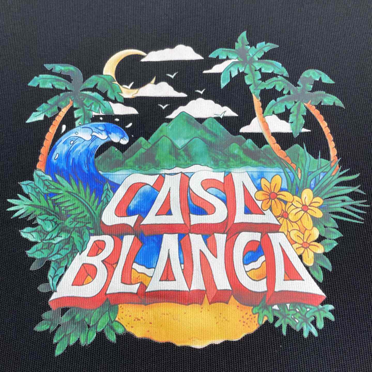 Casablanca Black 'Casa' Beach Wave T-Shirt   C990 - DopestKickz