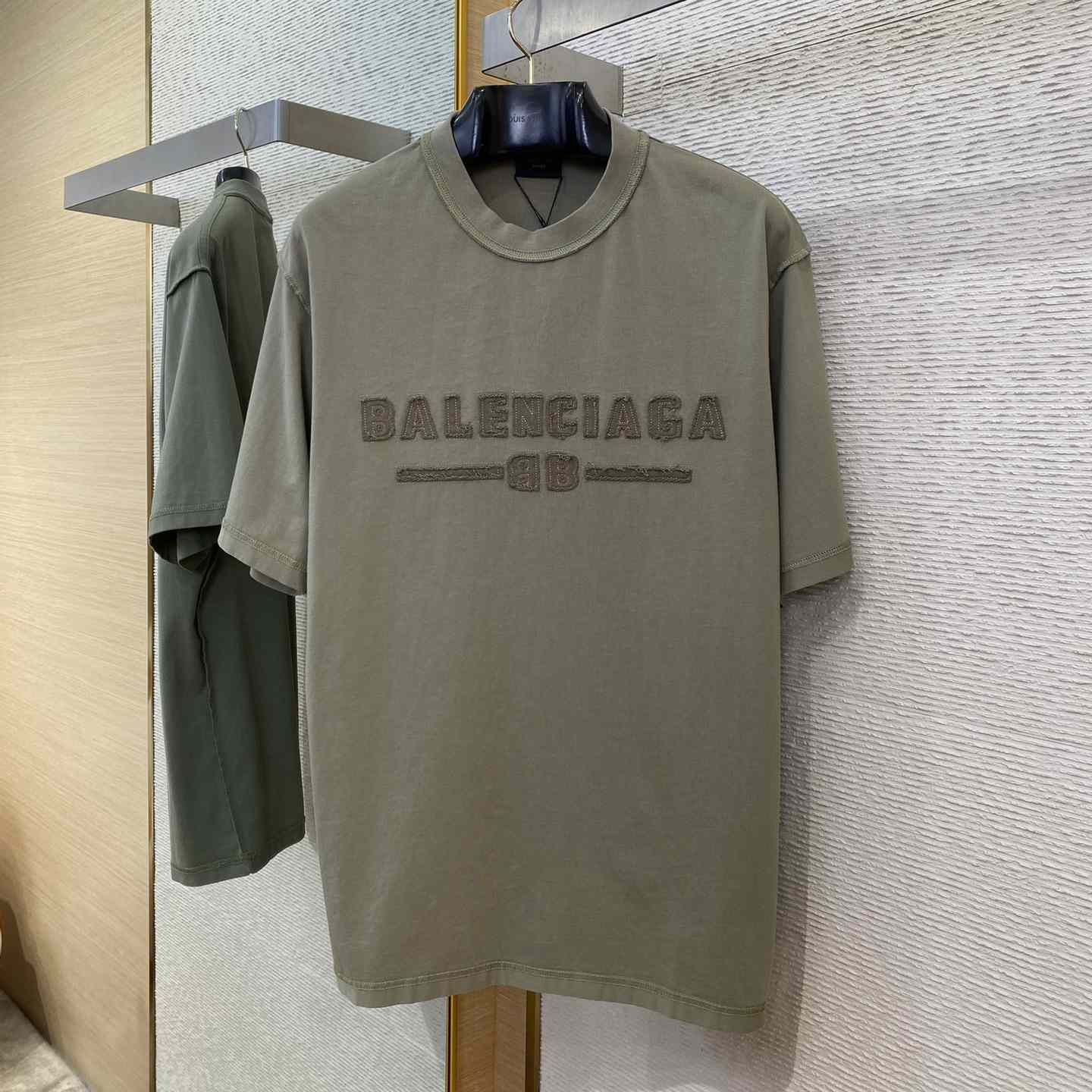 Balenciaga Inside-Out T-Shirt Medium Fit In Army Green - DopestKickz