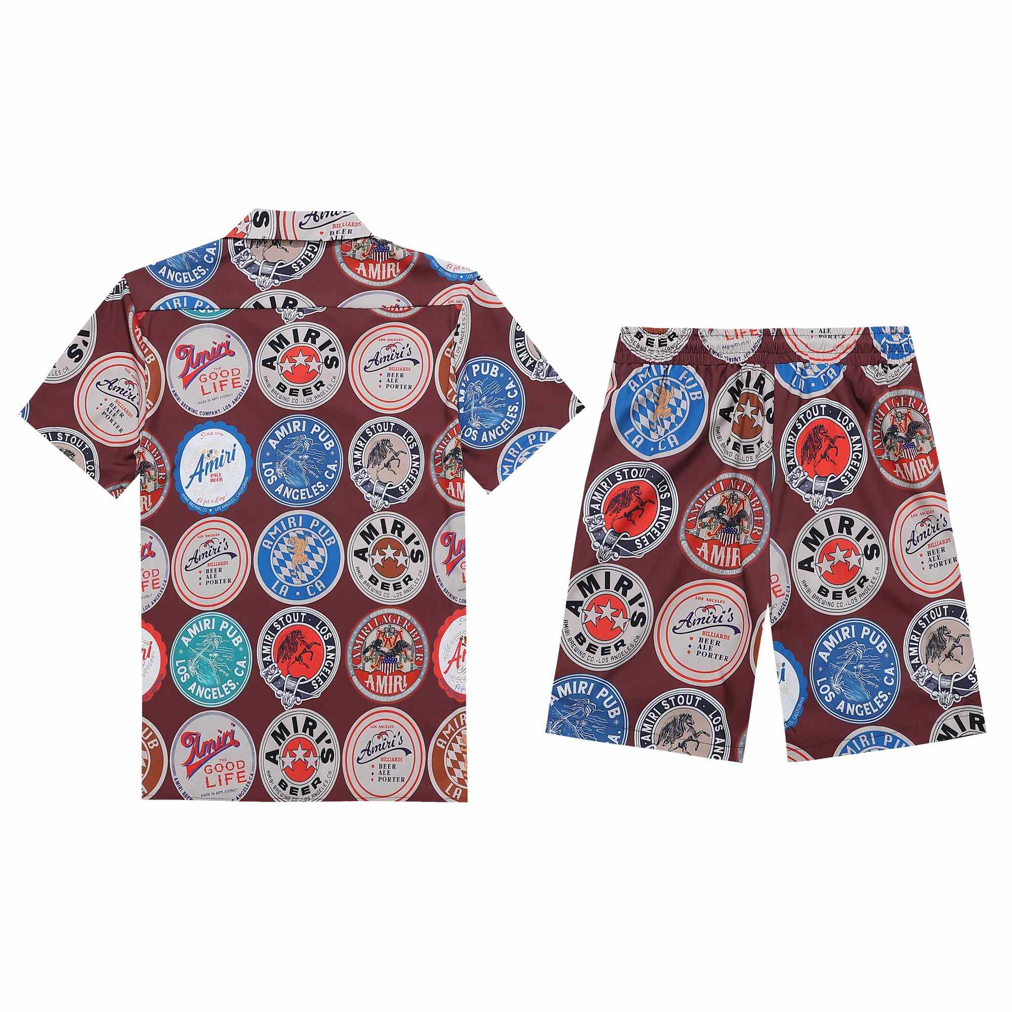 Amiri Silk Shirt And Short - DopestKickz