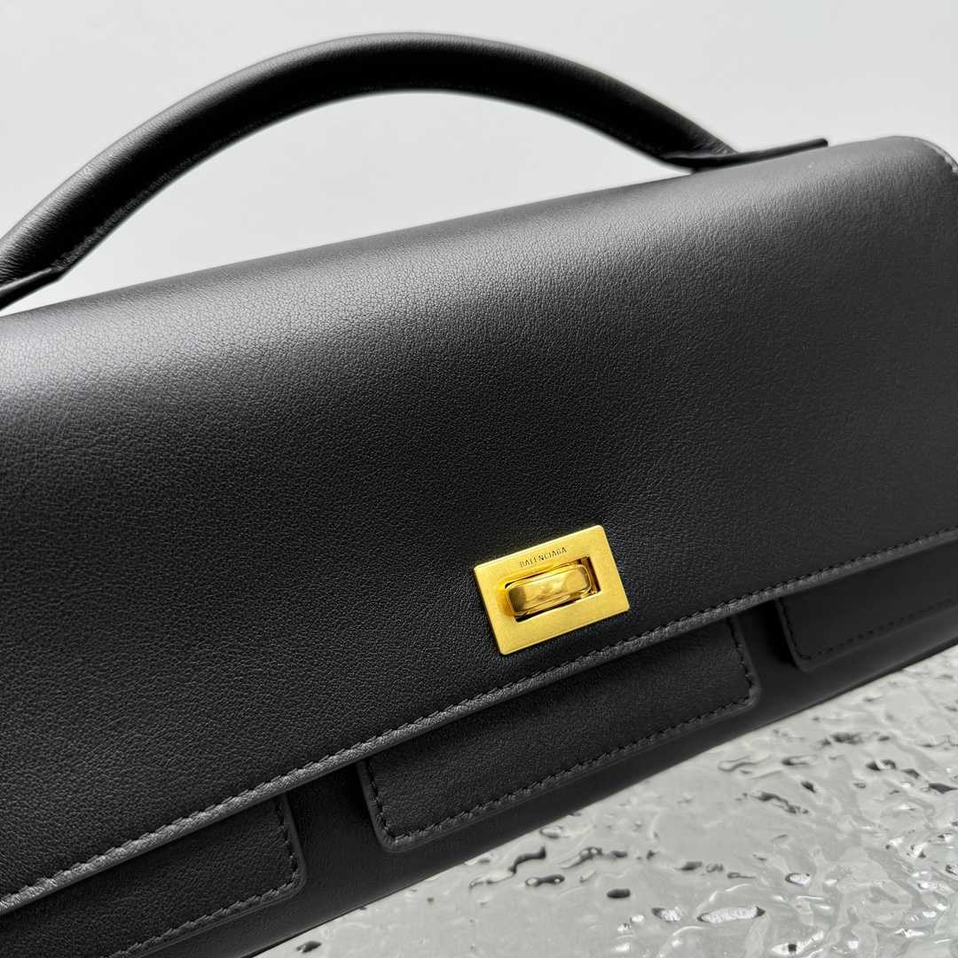 Balenciaga Bel Air Clutch On Strap Small In Black   - DopestKickz