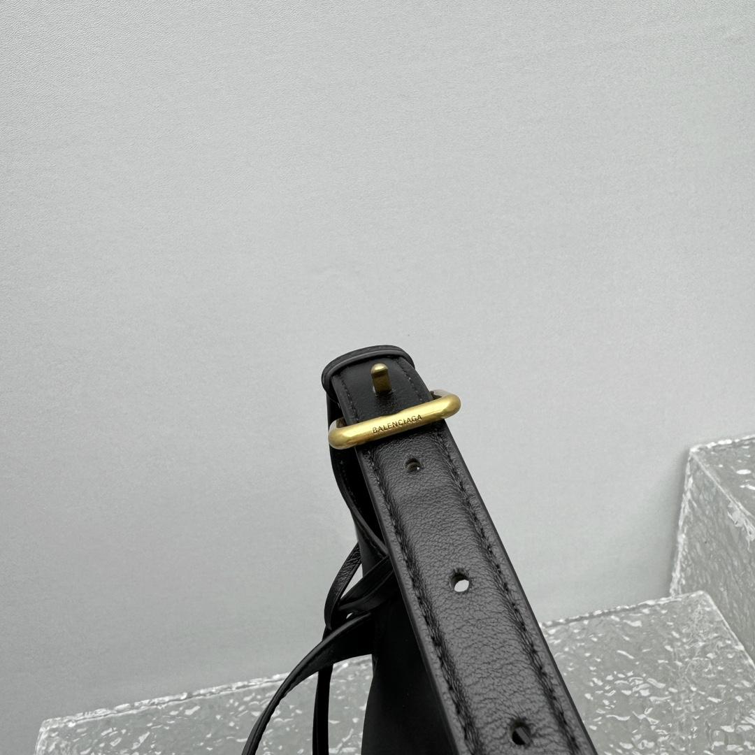 Balenciaga Bel Air Hobo Bag Small In Black - DopestKickz