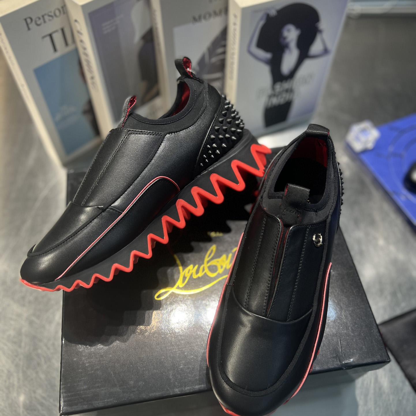 Christian Louboutin Sharkyloub SP Spikes Sneakers  - DopestKickz