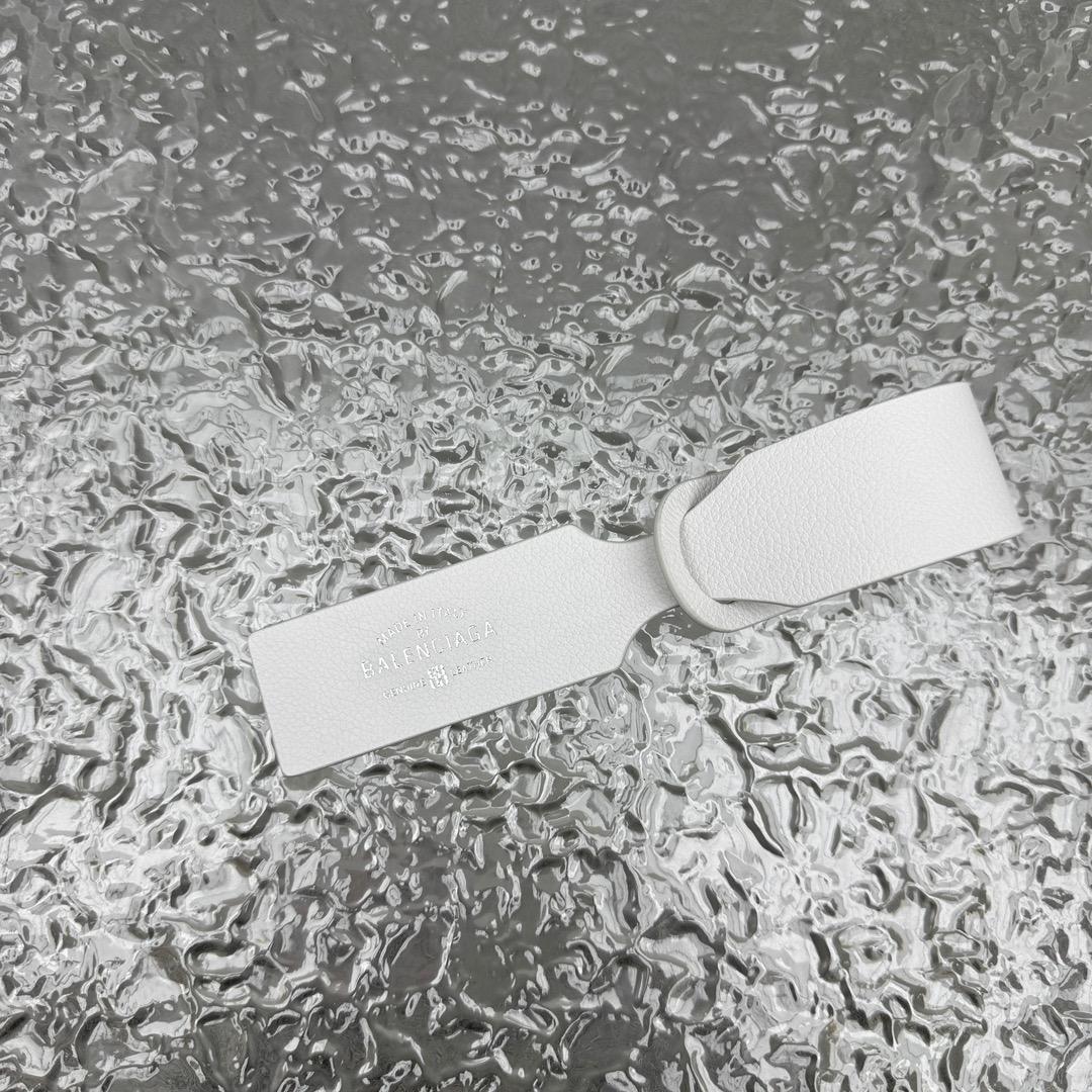 Balenciaga Carrie Bowling Bag Small In White - DopestKickz