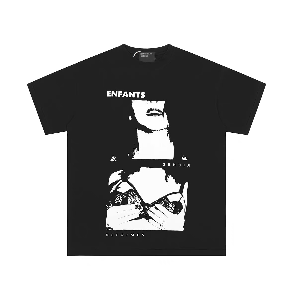 Enfants Riches Déprimés The Lydia T-Shirt 'Faded Black/White' - DopestKickz