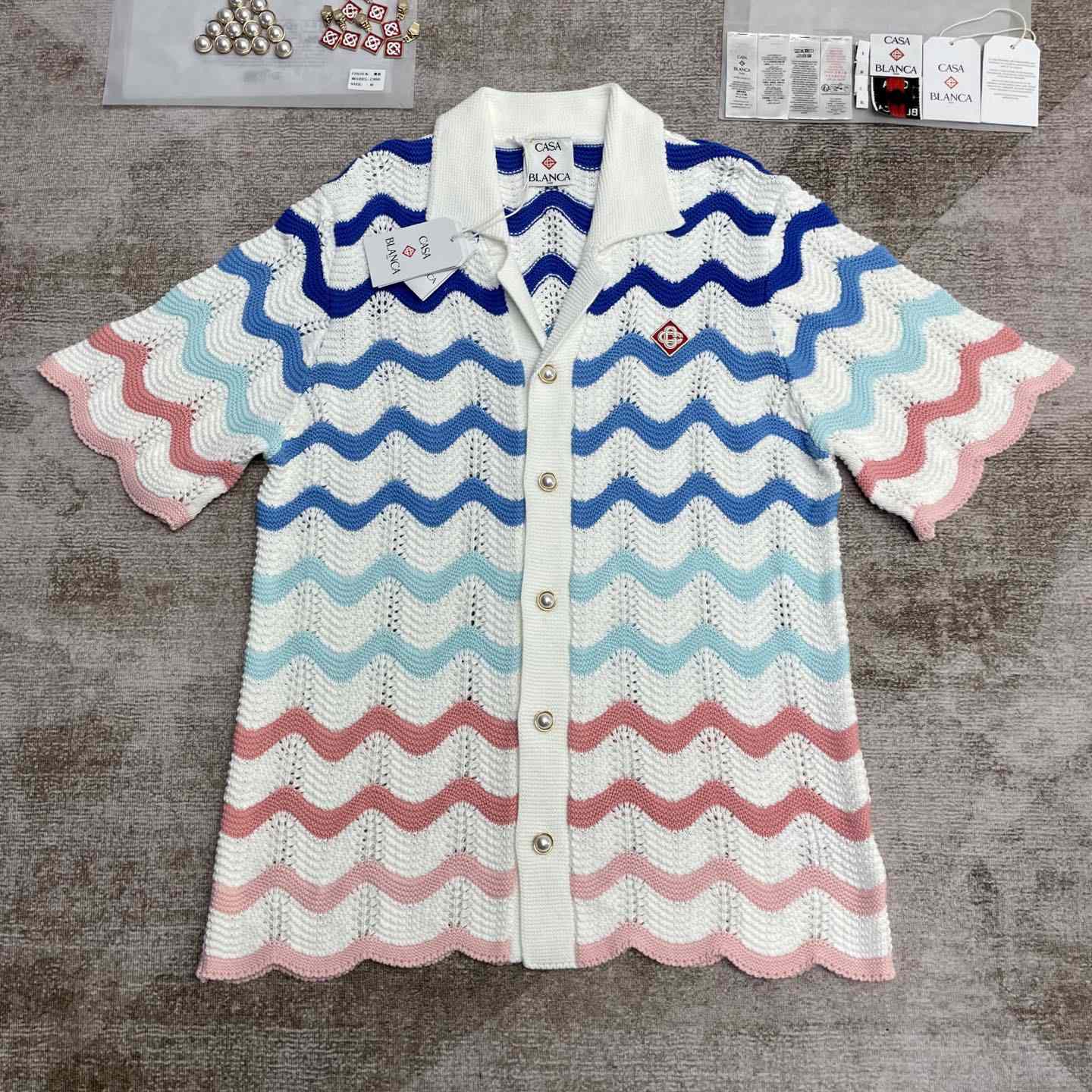 Casablanca Wave Shirt   D0086 - DopestKickz