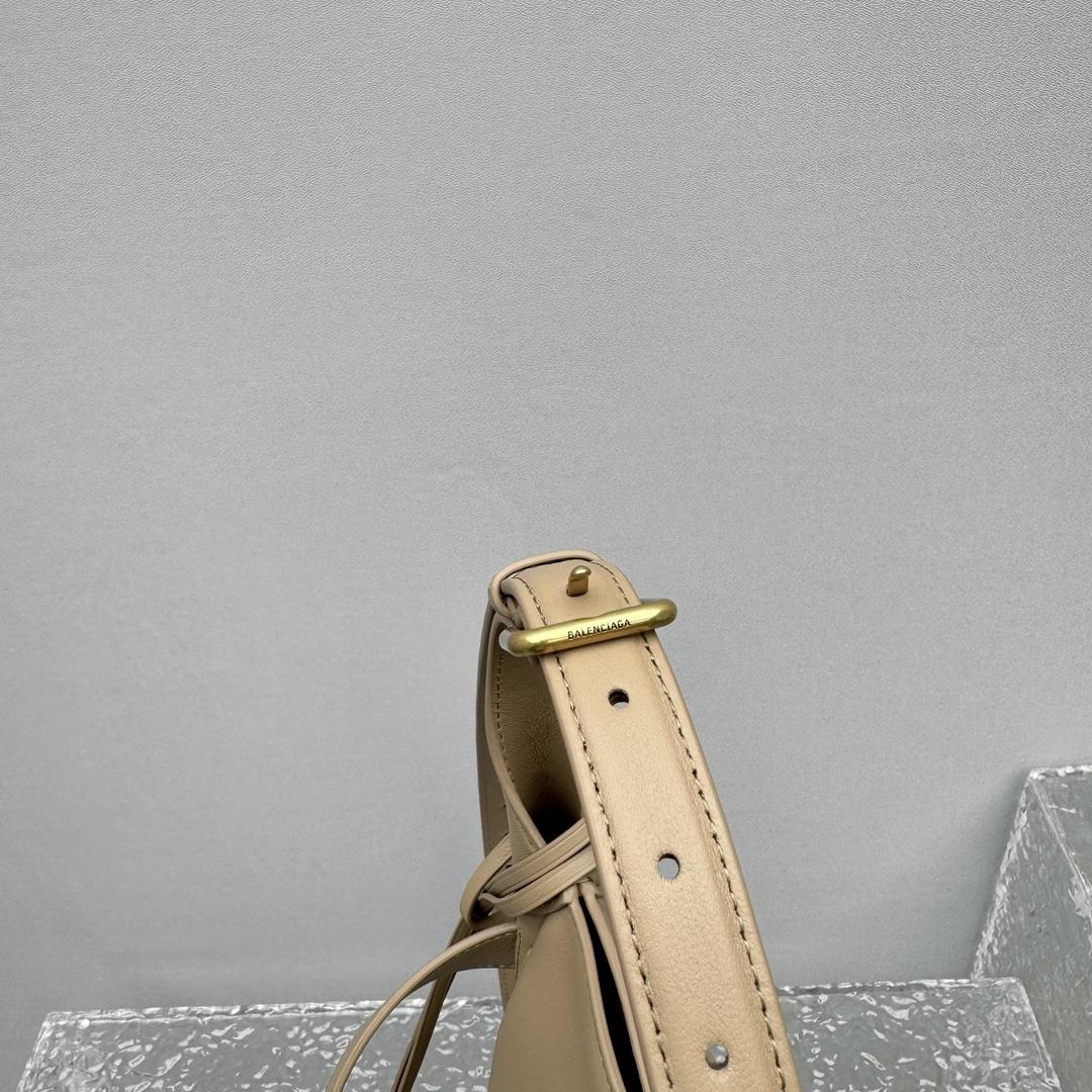 Balenciaga Bel Air Hobo Bag Small In Latte - DopestKickz