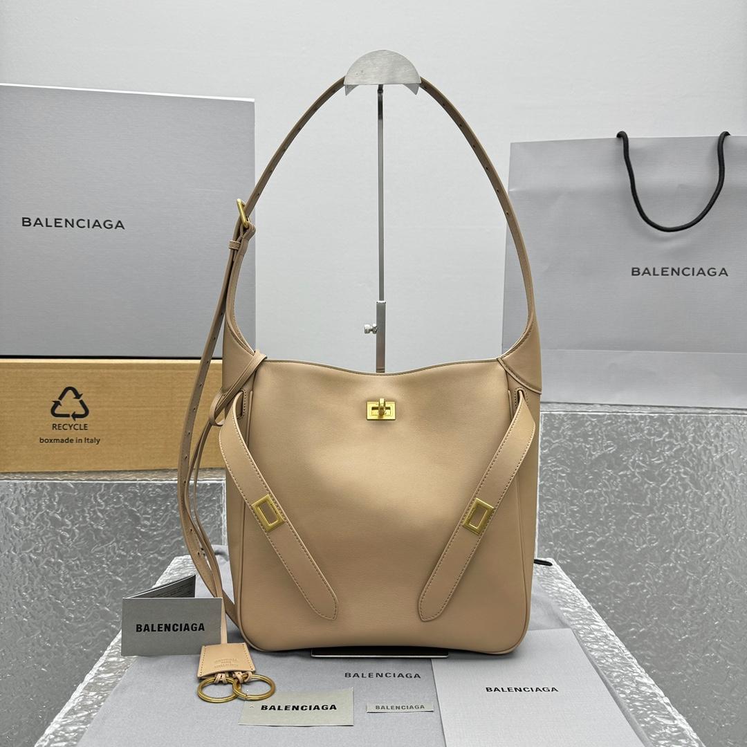 Balenciaga Bel Air Hobo Bag Small In Latte - DopestKickz