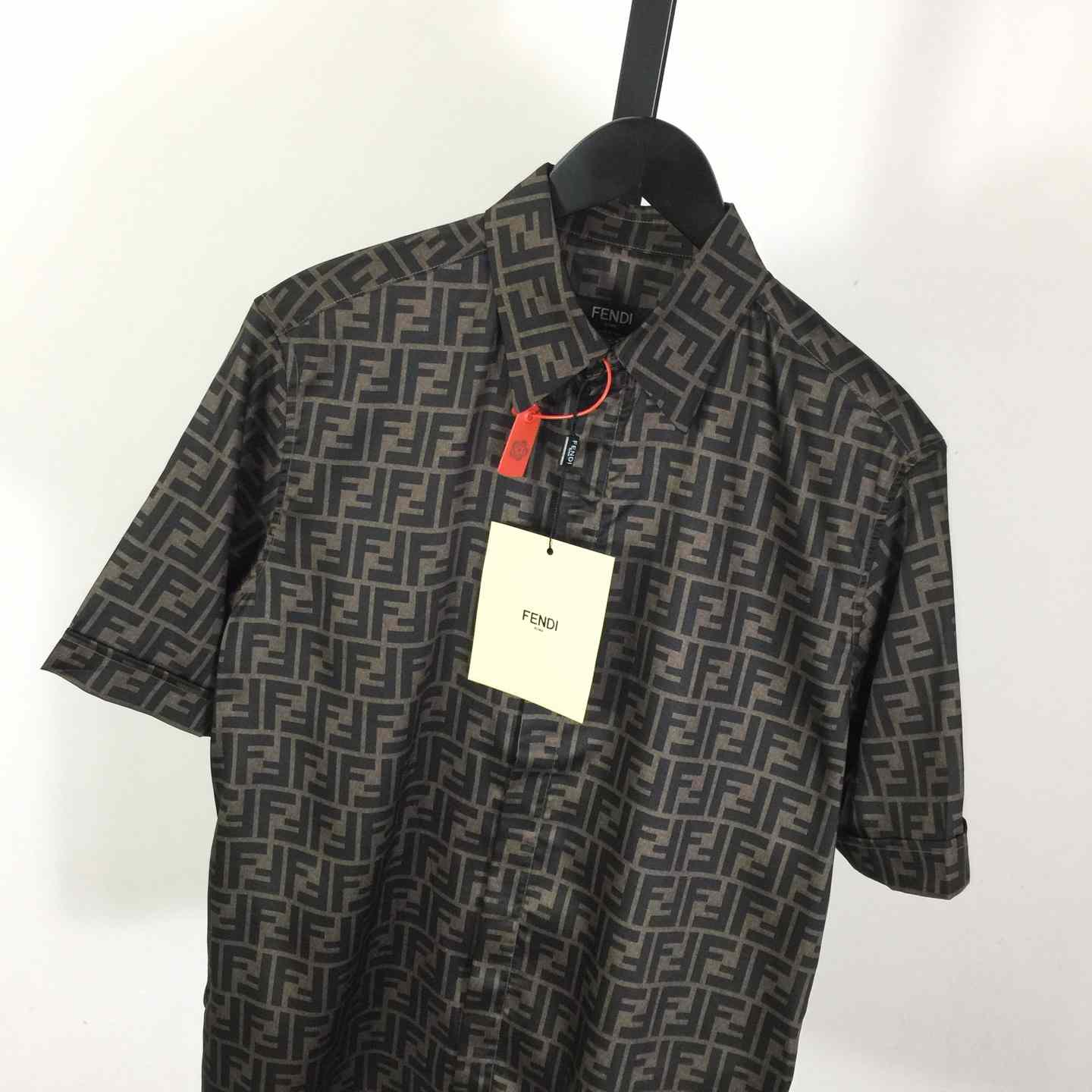 Fendi Brown Silk Shirt - DopestKickz
