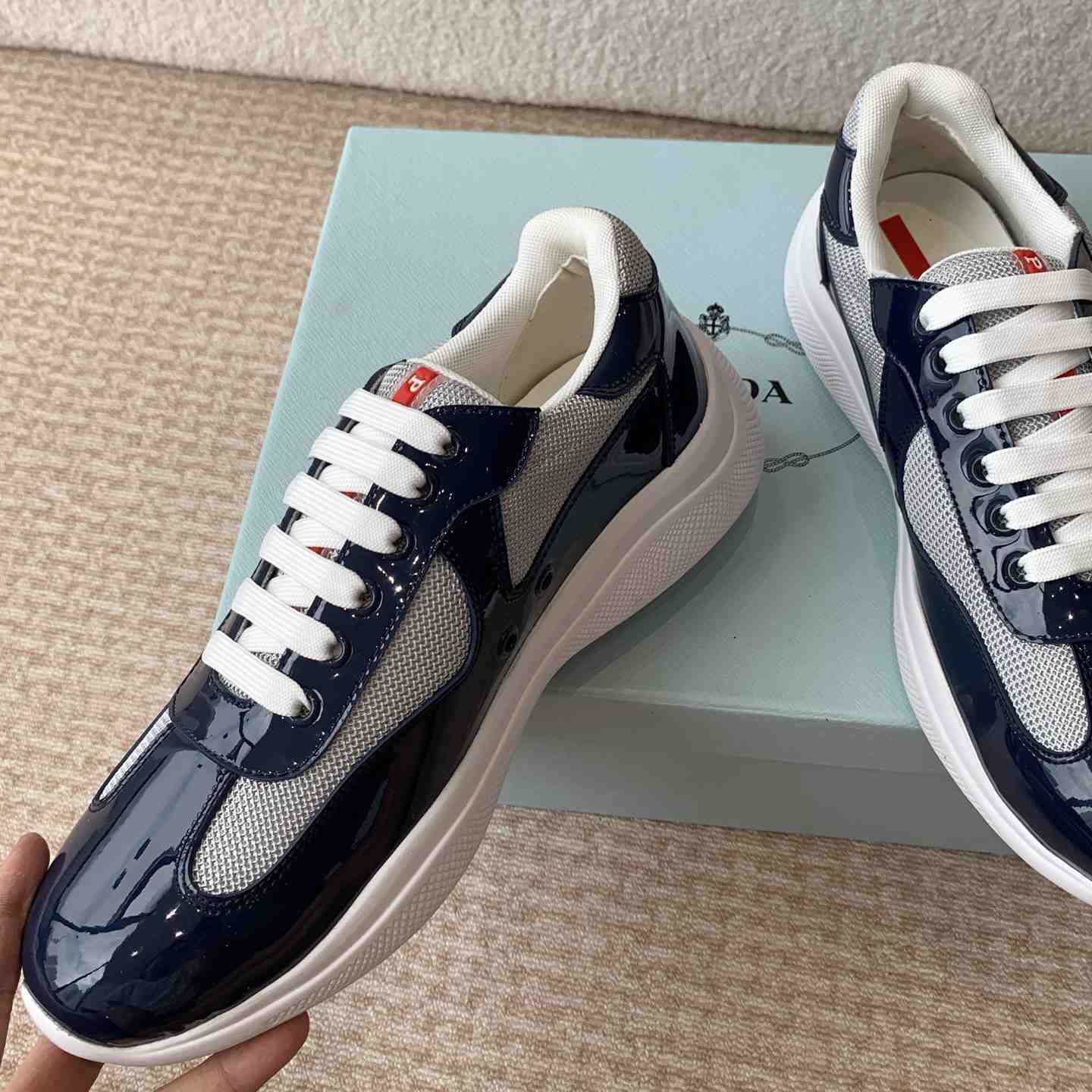 Prada Prada Cloudburst Gray Bronze Low Top Sneaker - DopestKickz