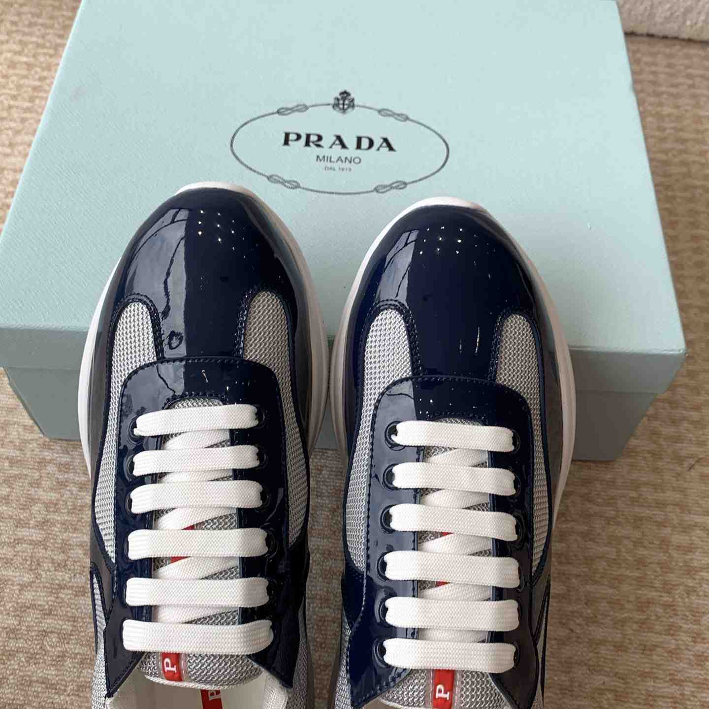 Prada Prada Cloudburst Gray Bronze Low Top Sneaker - DopestKickz