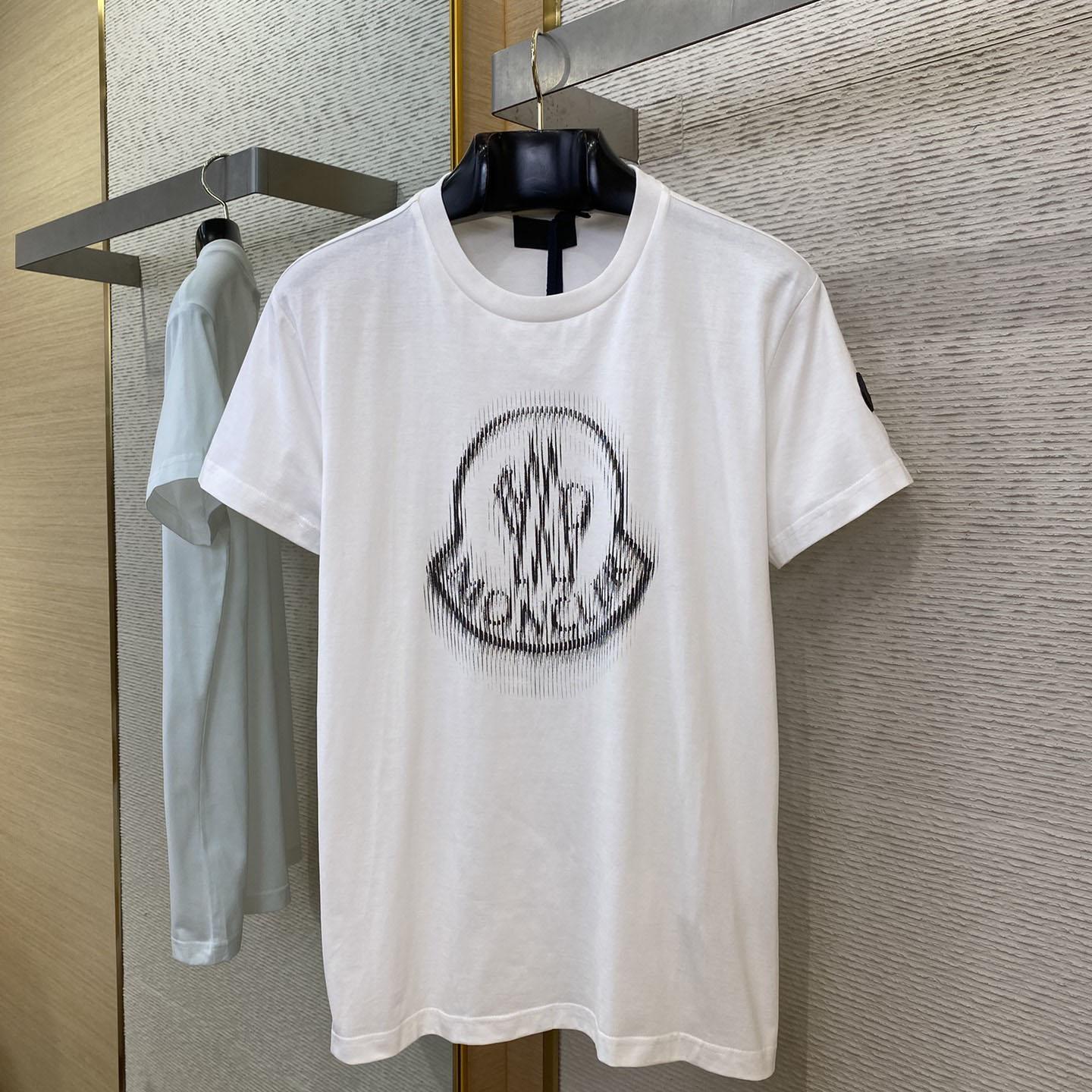 Moncler Blurred Logo Cotton T-shirt - DopestKickz