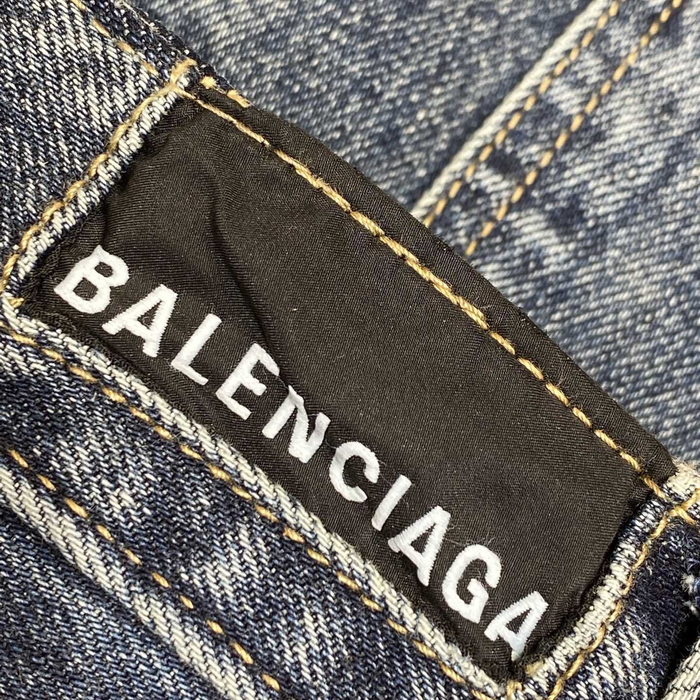 Balenciaga Flared Cargo Pants In Dark Blue - DopestKickz