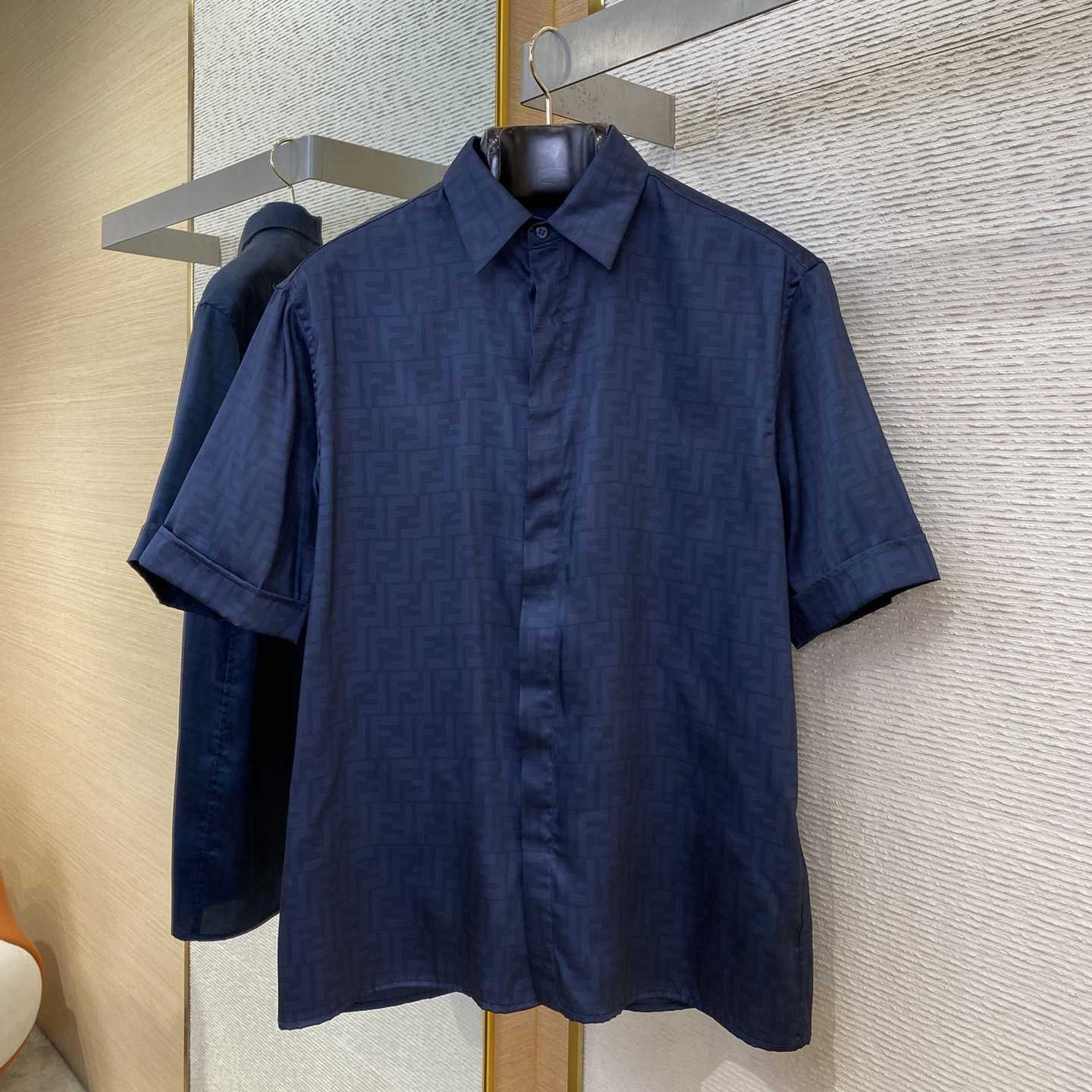 Fendi Allover Logo Printed Buttoned Shirt - DopestKickz