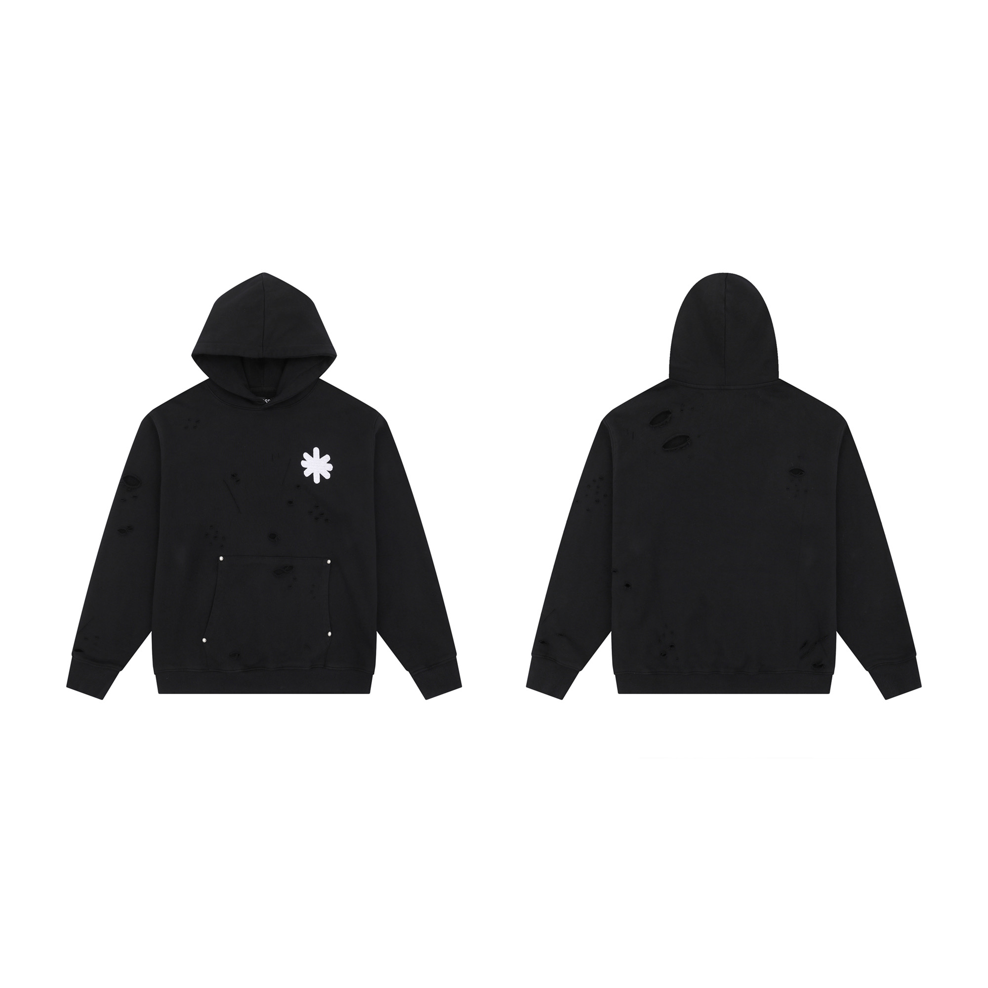 LostShdws OG Logo Hoodie Heather Black - DopestKickz