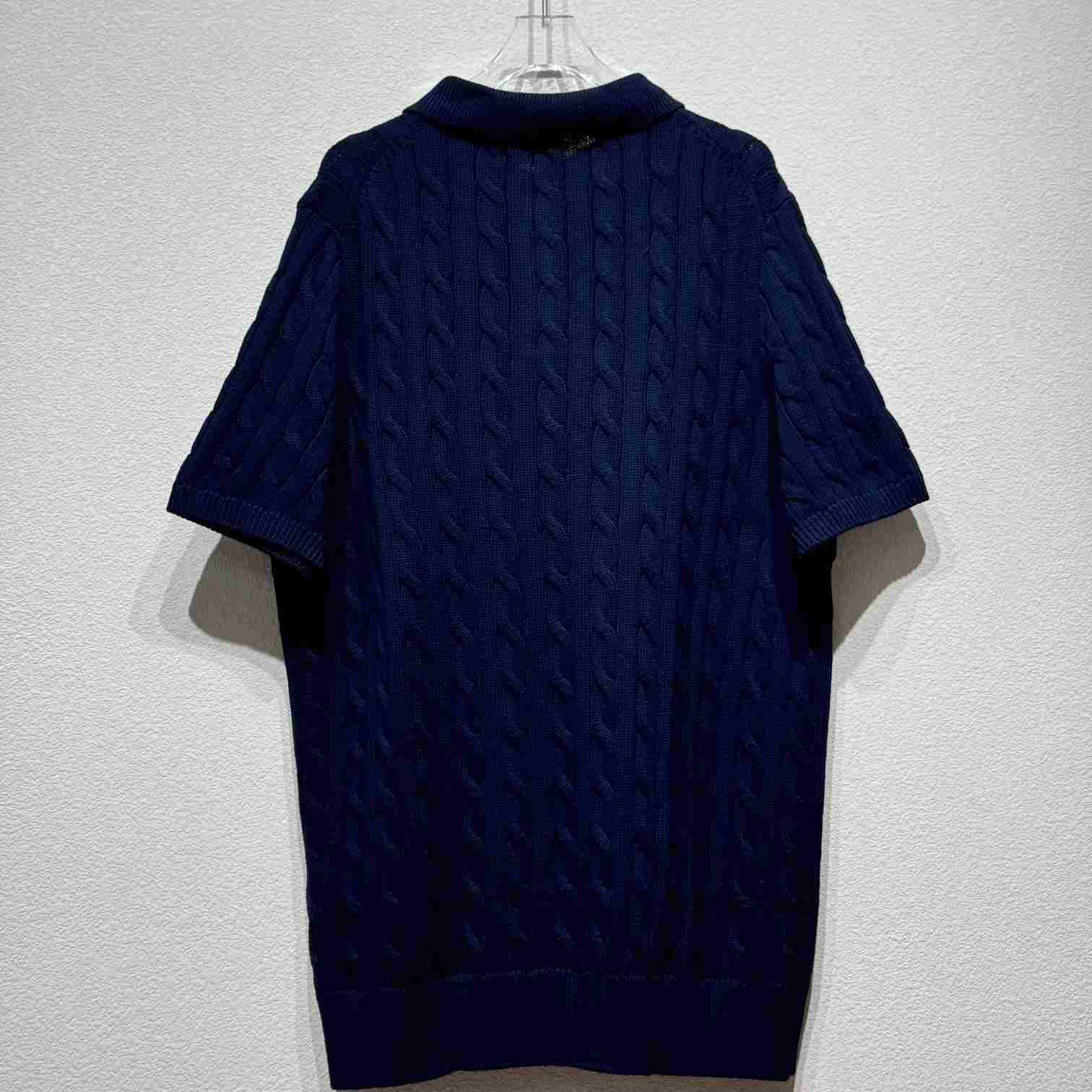 Ralph Lauren Cable-Knit Cotton Polo-Collar Sweater - DopestKickz