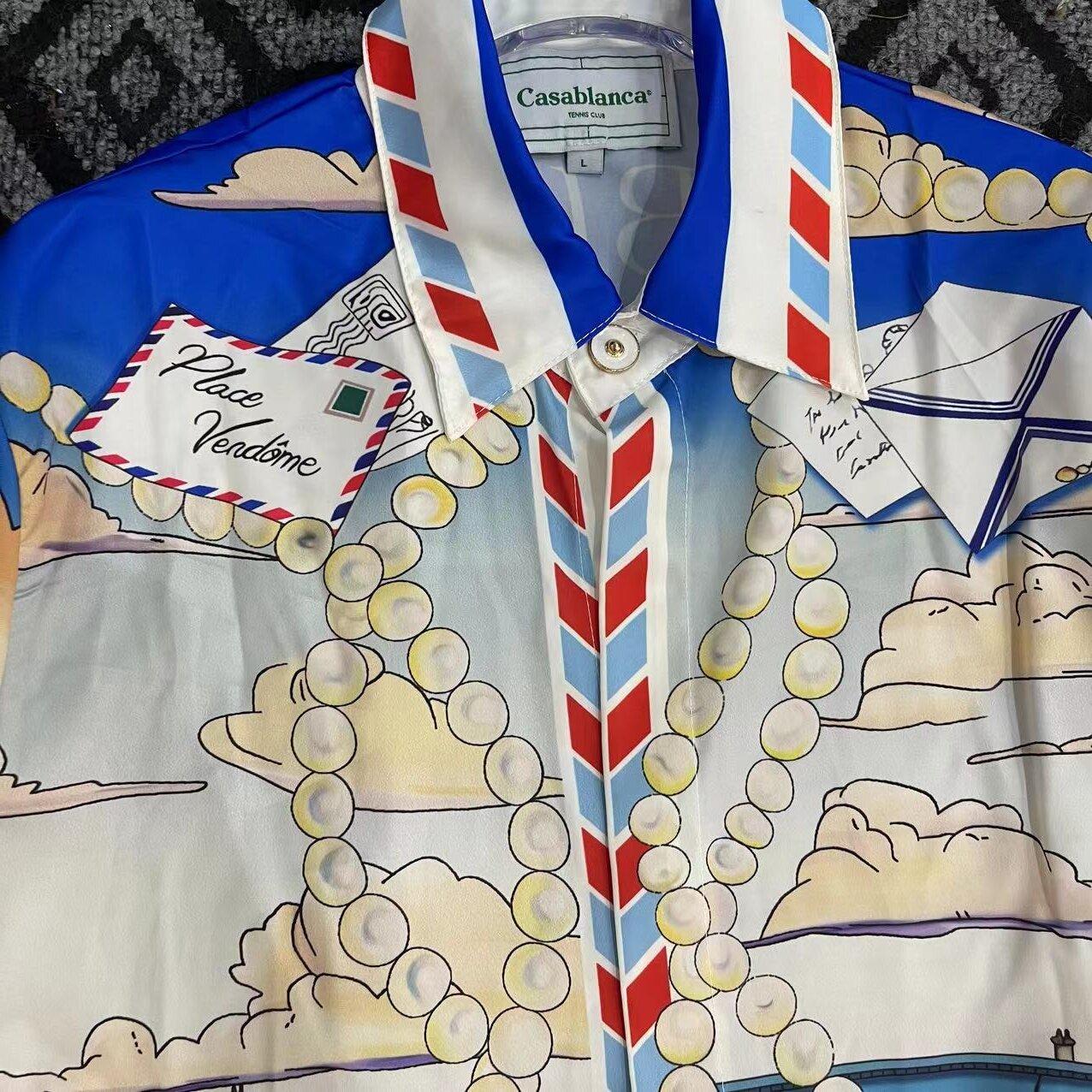 Casablanca Long-Sleeve Silk Shirt 'Place Casa' - DopestKickz