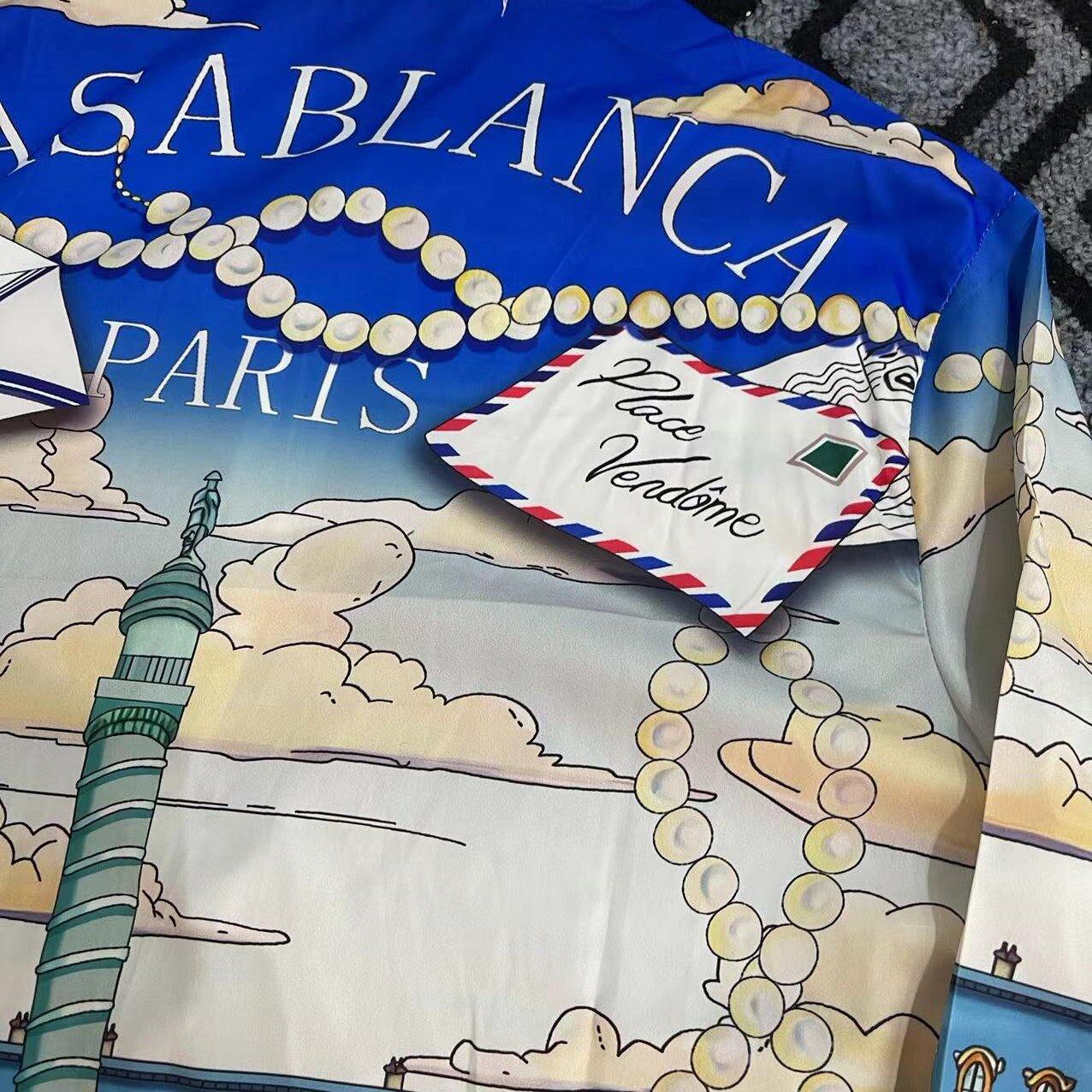 Casablanca Long-Sleeve Silk Shirt 'Place Casa' - DopestKickz