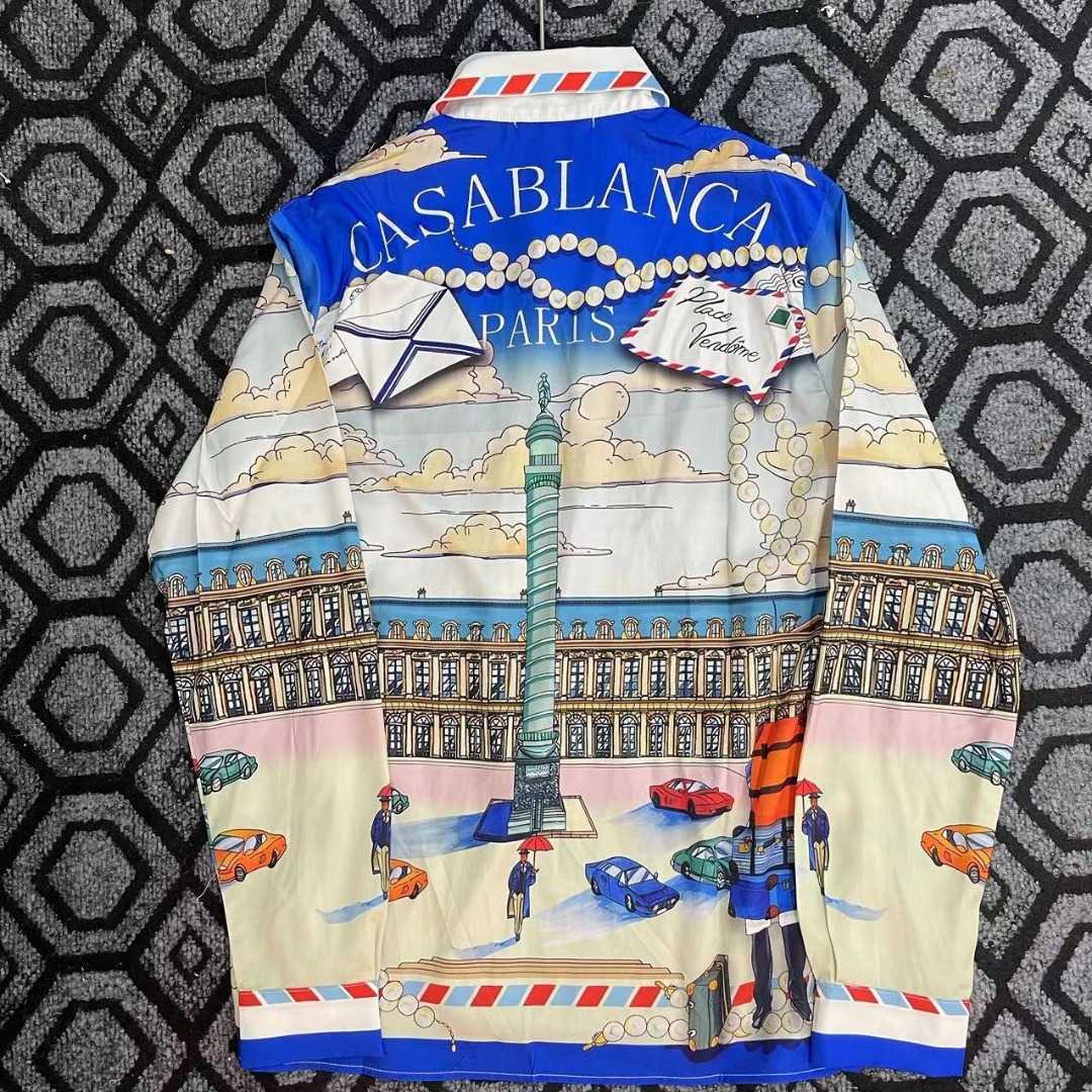 Casablanca Long-Sleeve Silk Shirt 'Place Casa' - DopestKickz