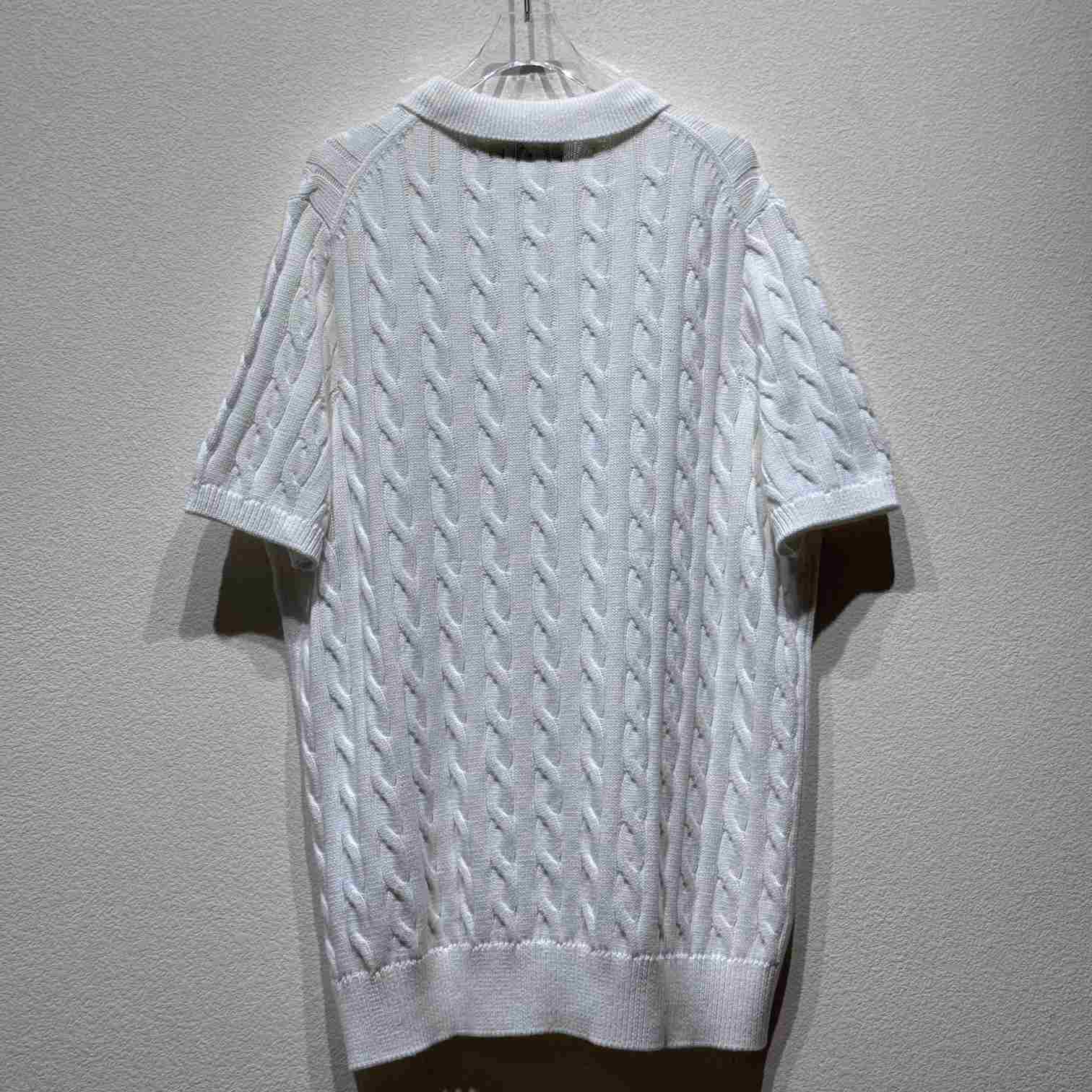 Ralph Lauren Cable-Knit Cotton Polo-Collar Sweater - DopestKickz