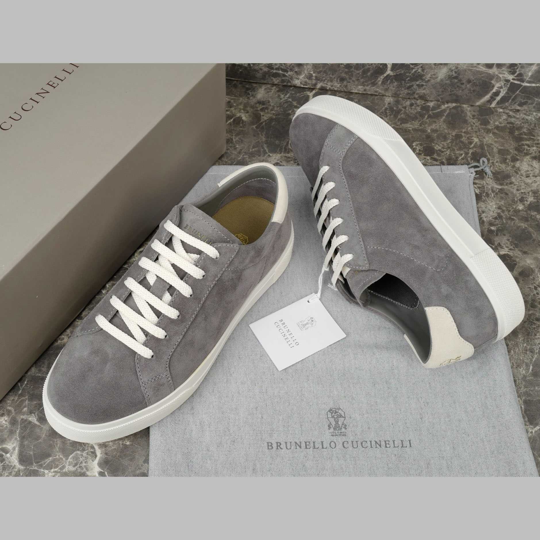 Brunello Cucinelli Suede Sneakers - DopestKickz