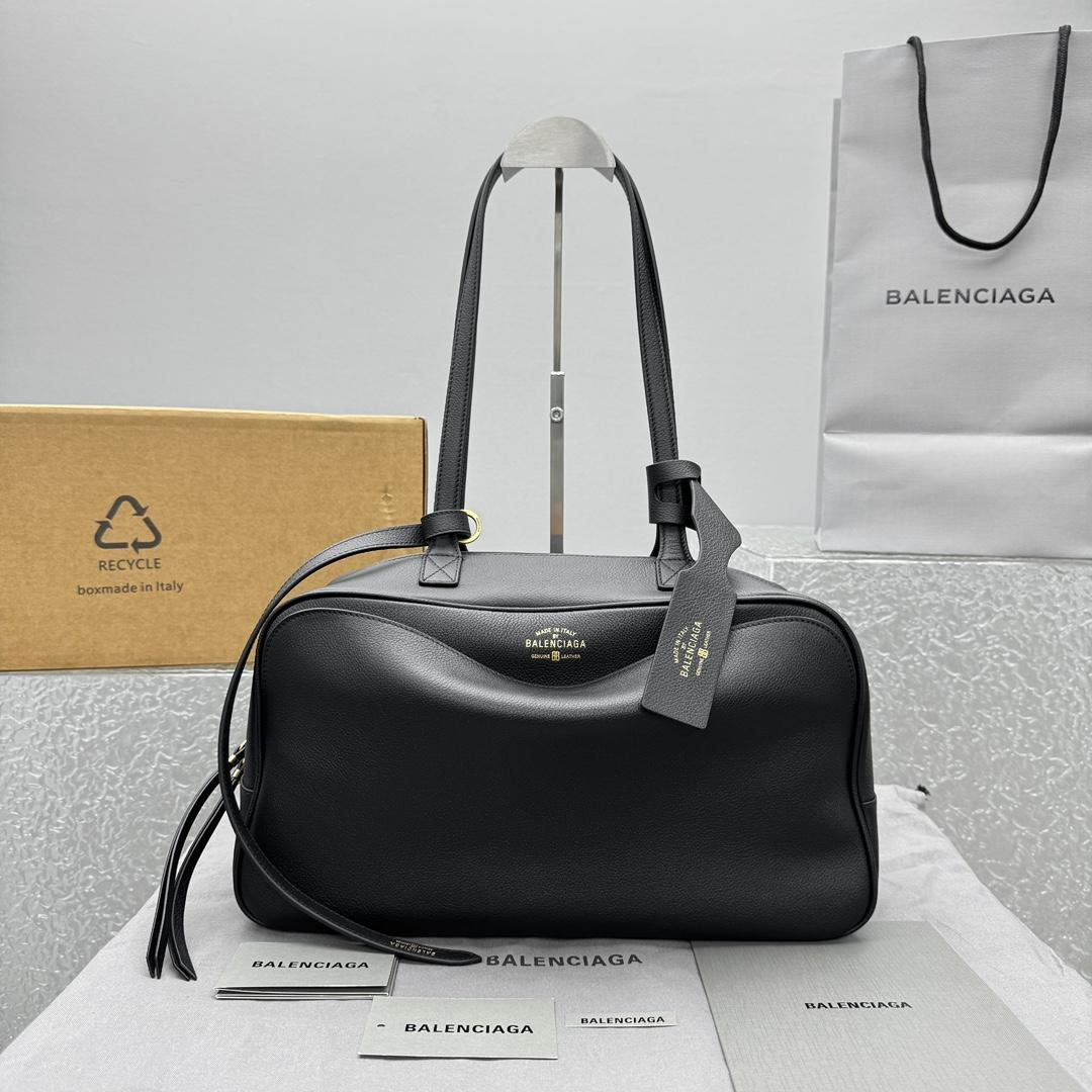 Balenciaga Carrie Bowling Bag Medium In Black  - DopestKickz