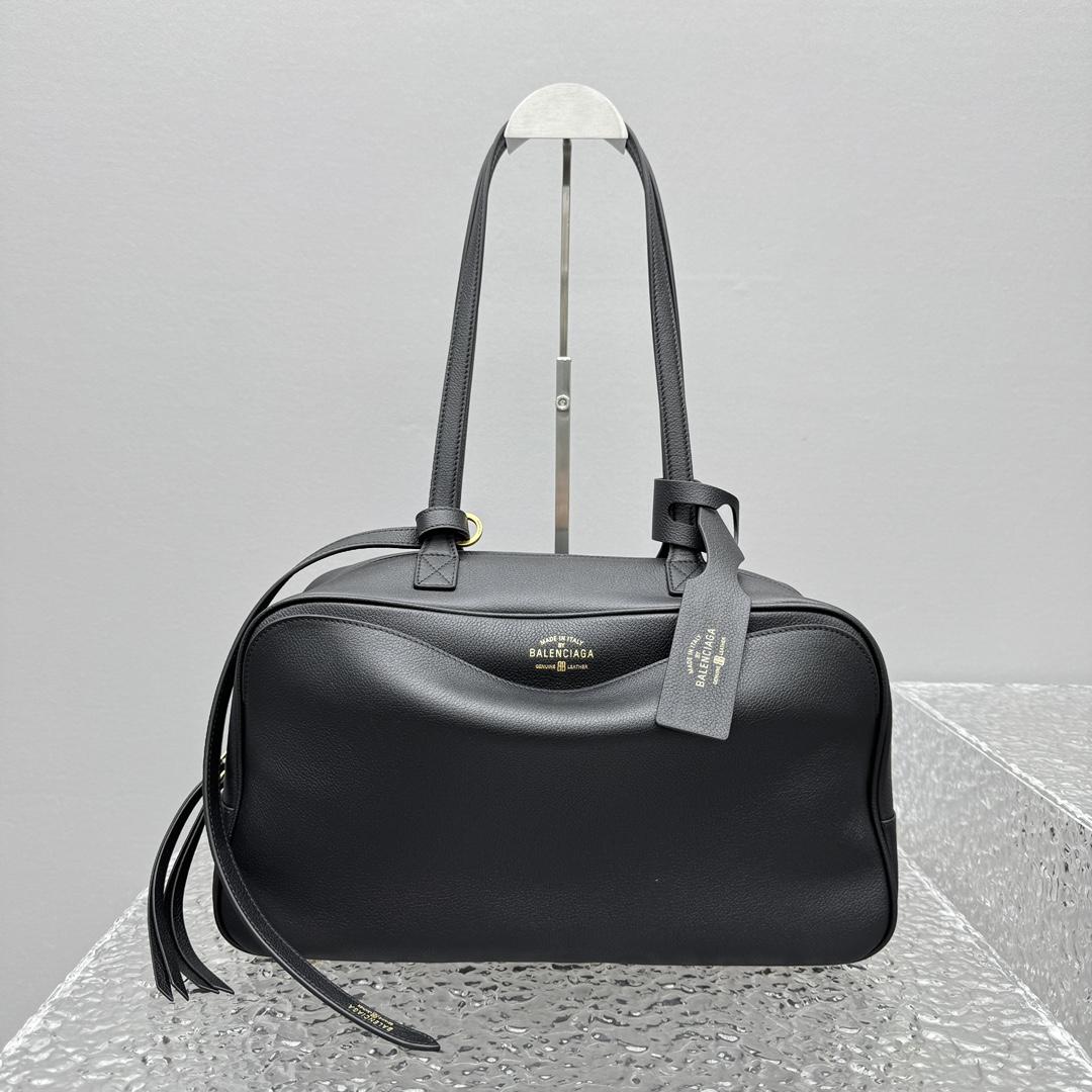 Balenciaga Carrie Bowling Bag Medium In Black  - DopestKickz